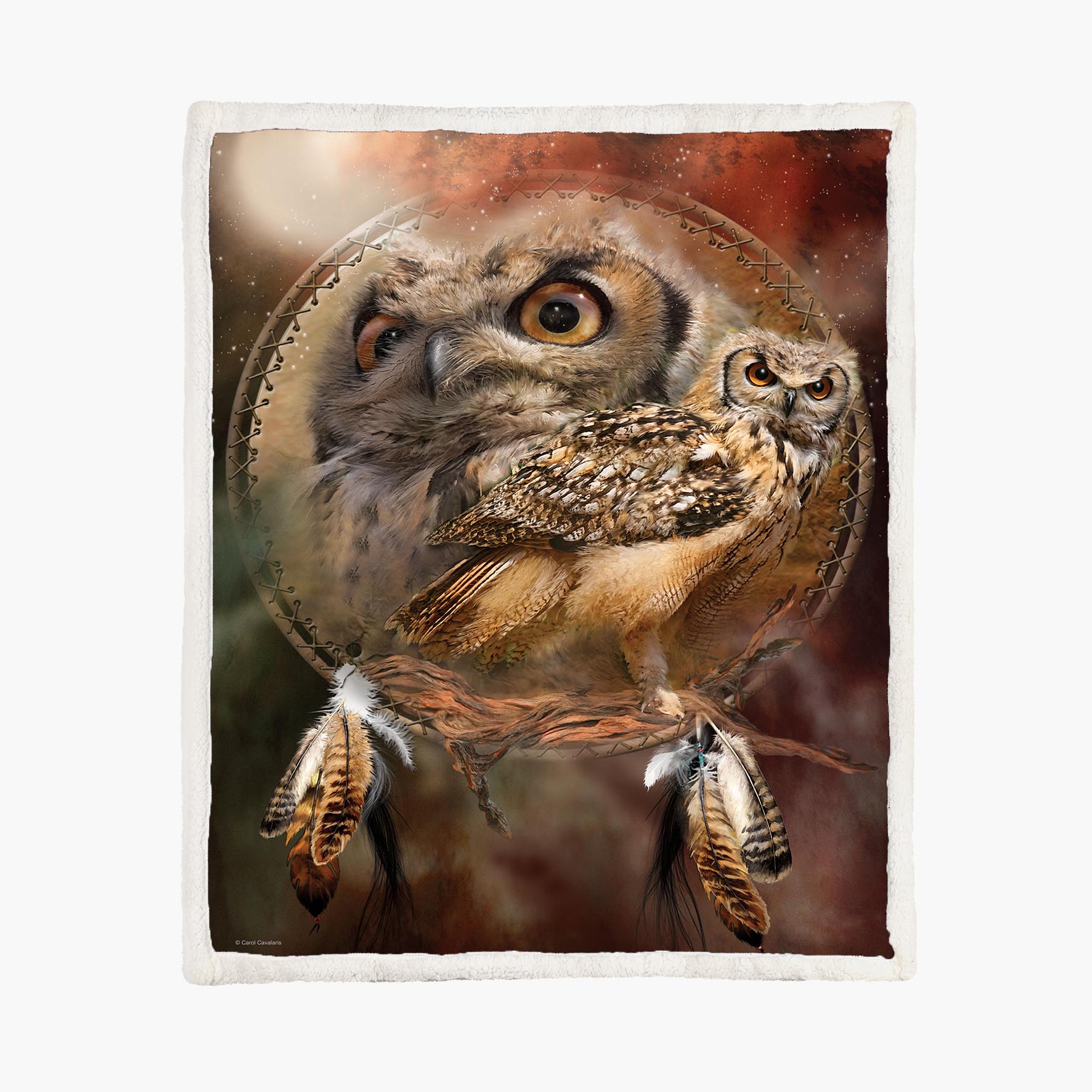Owl Shield - Size L - 150x200cm - Fleece Blanket