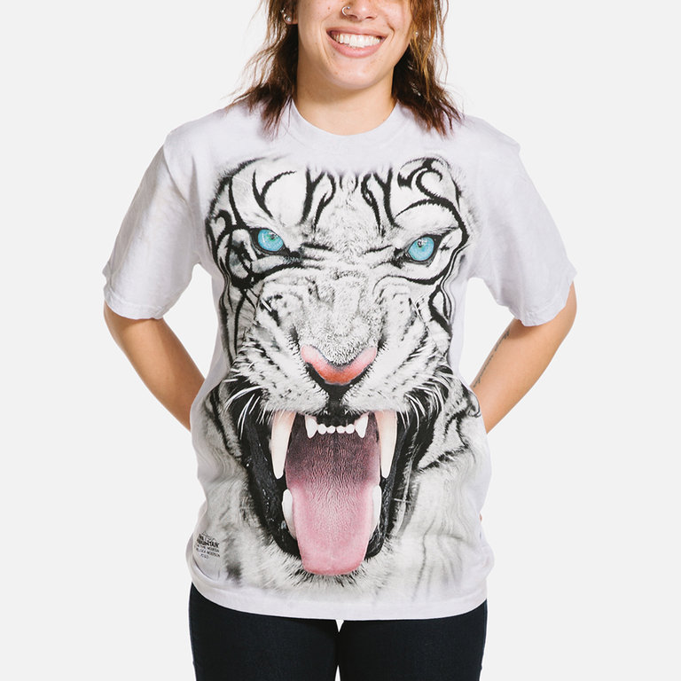 Big Face Tribal White Tiger