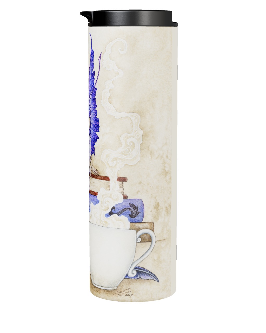 Blue Bookworm Tumbler