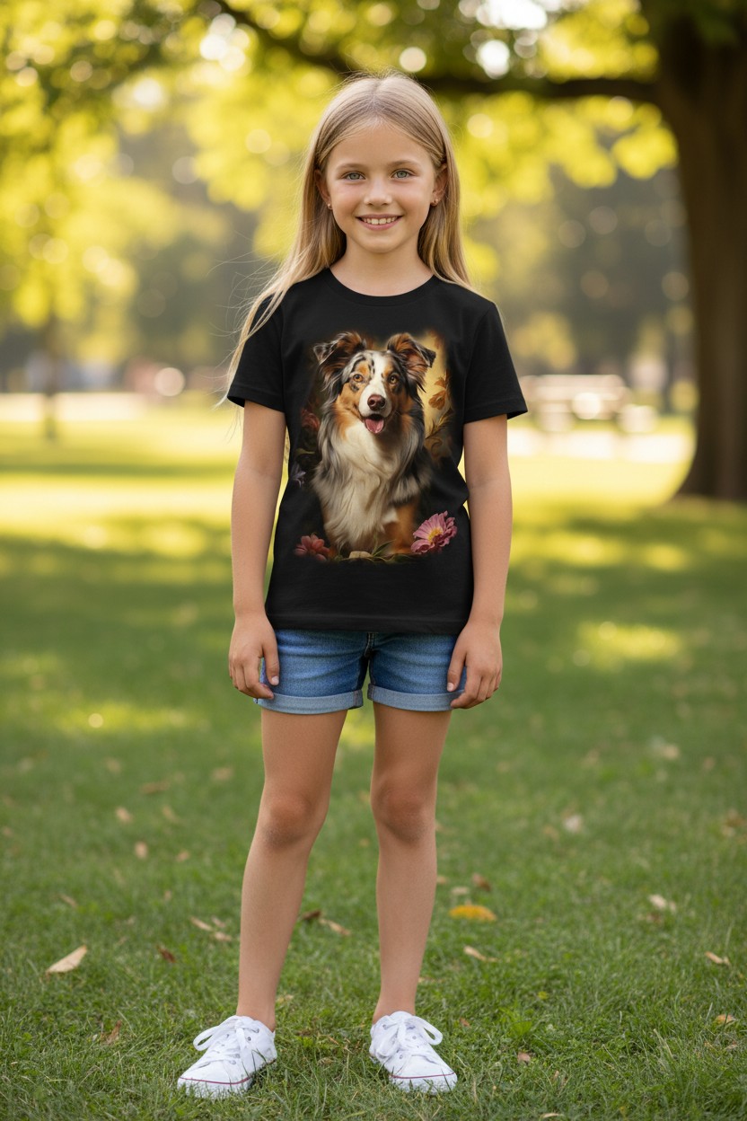 Australian Shepherd Portrait KIDS 