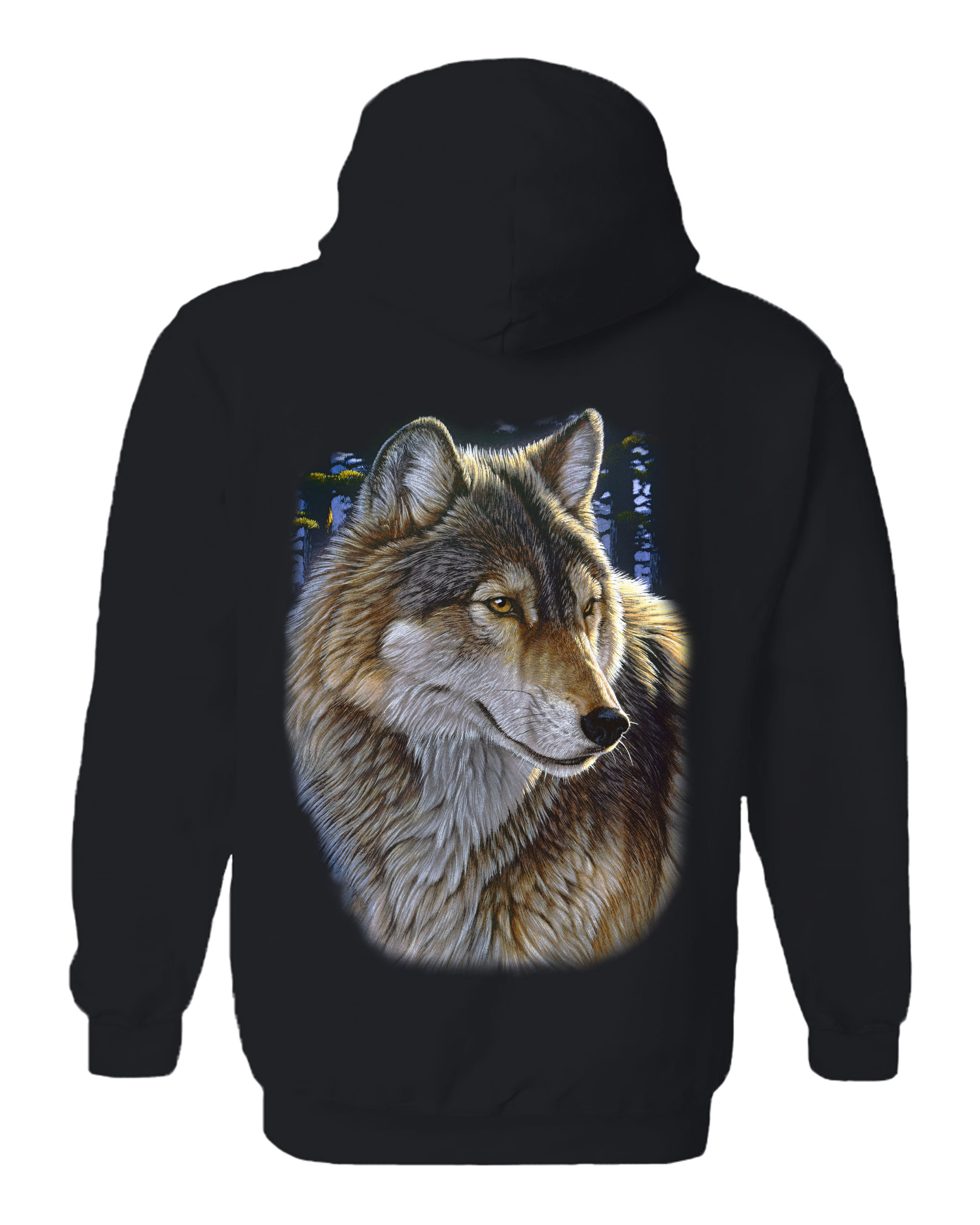 Evening Wolf Portrait Hoodie