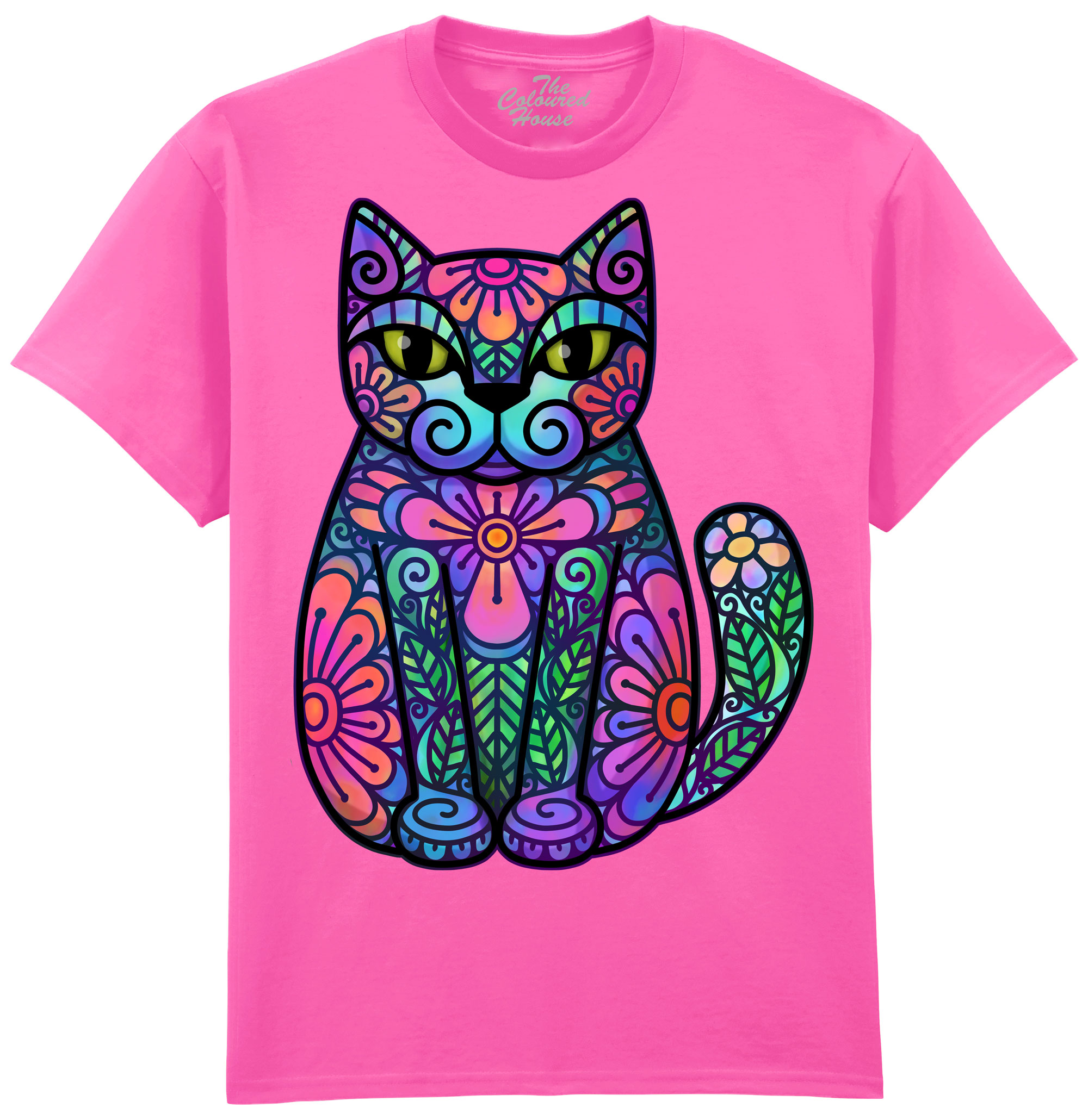 Flowers And Leaves Cat