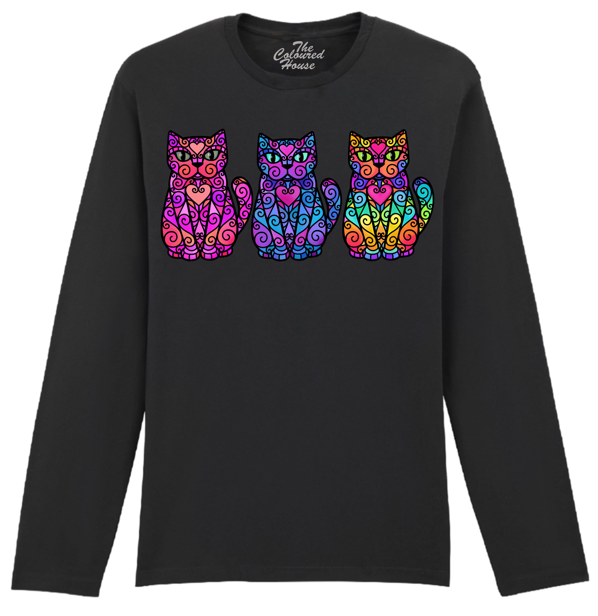 Colorful 3 Cats Longsleeve