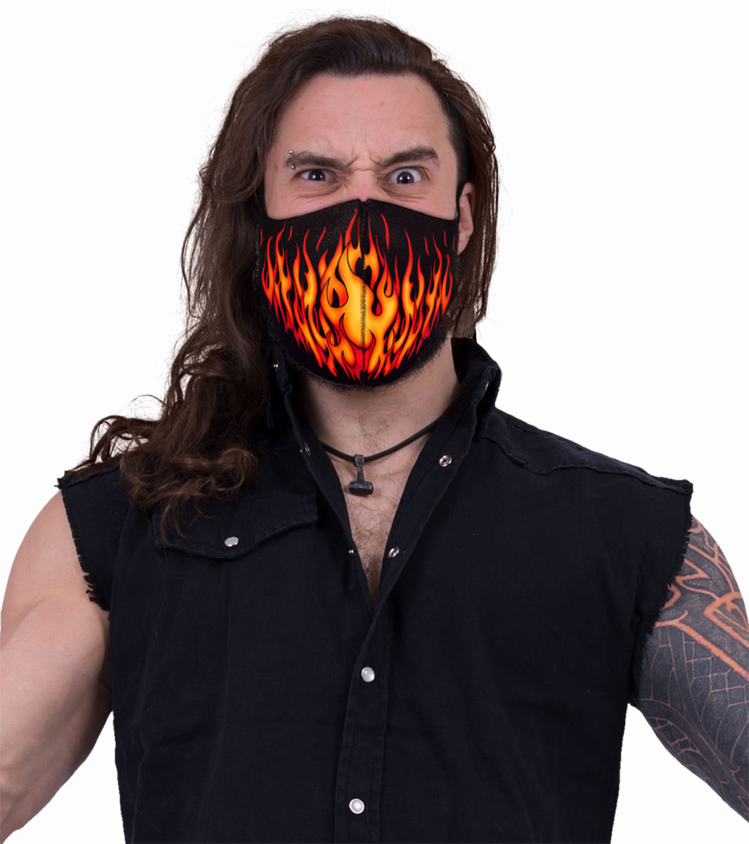 T192A811_5 Tribal Flames Face Mask