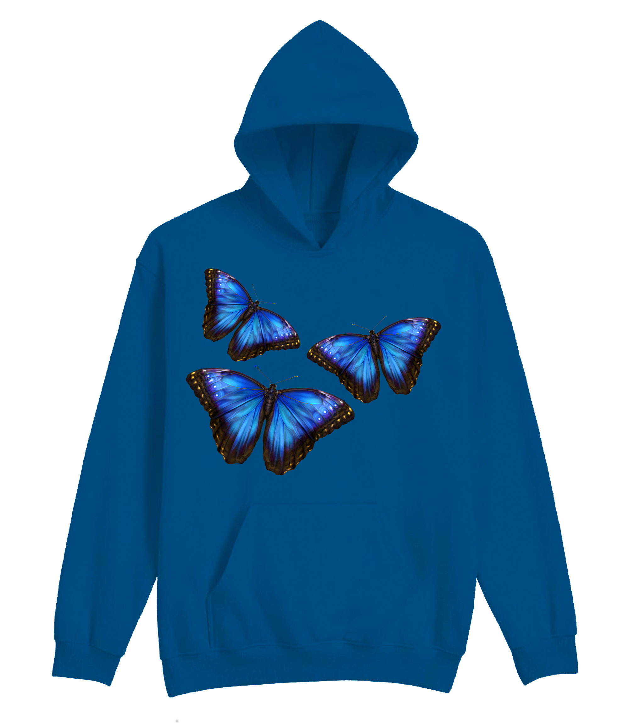Blue Morpho Butterfly Hoodie