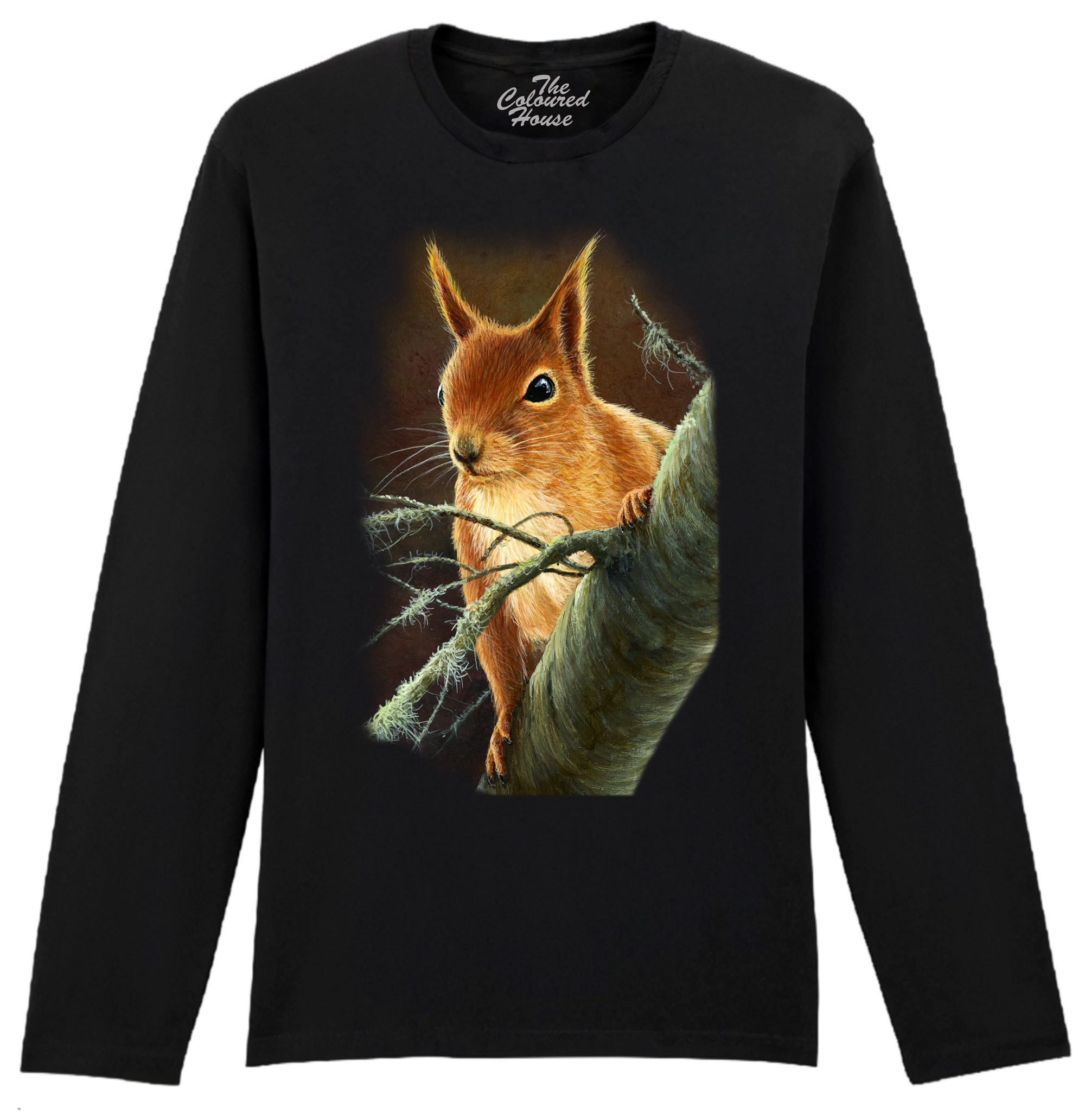 Curious Red Squirrel Longsleeve