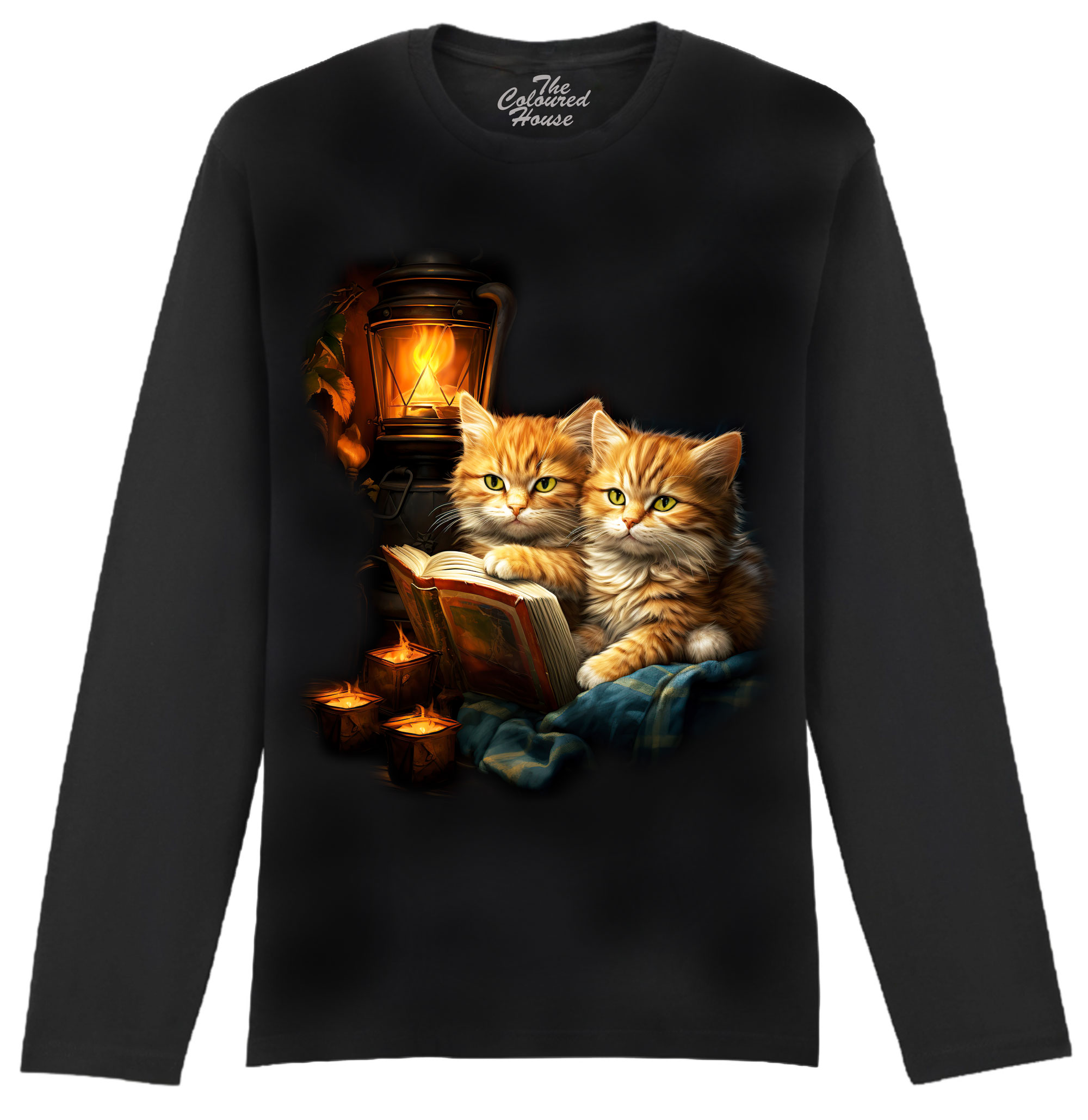 Red Kittens By Candlelight Longsleeve