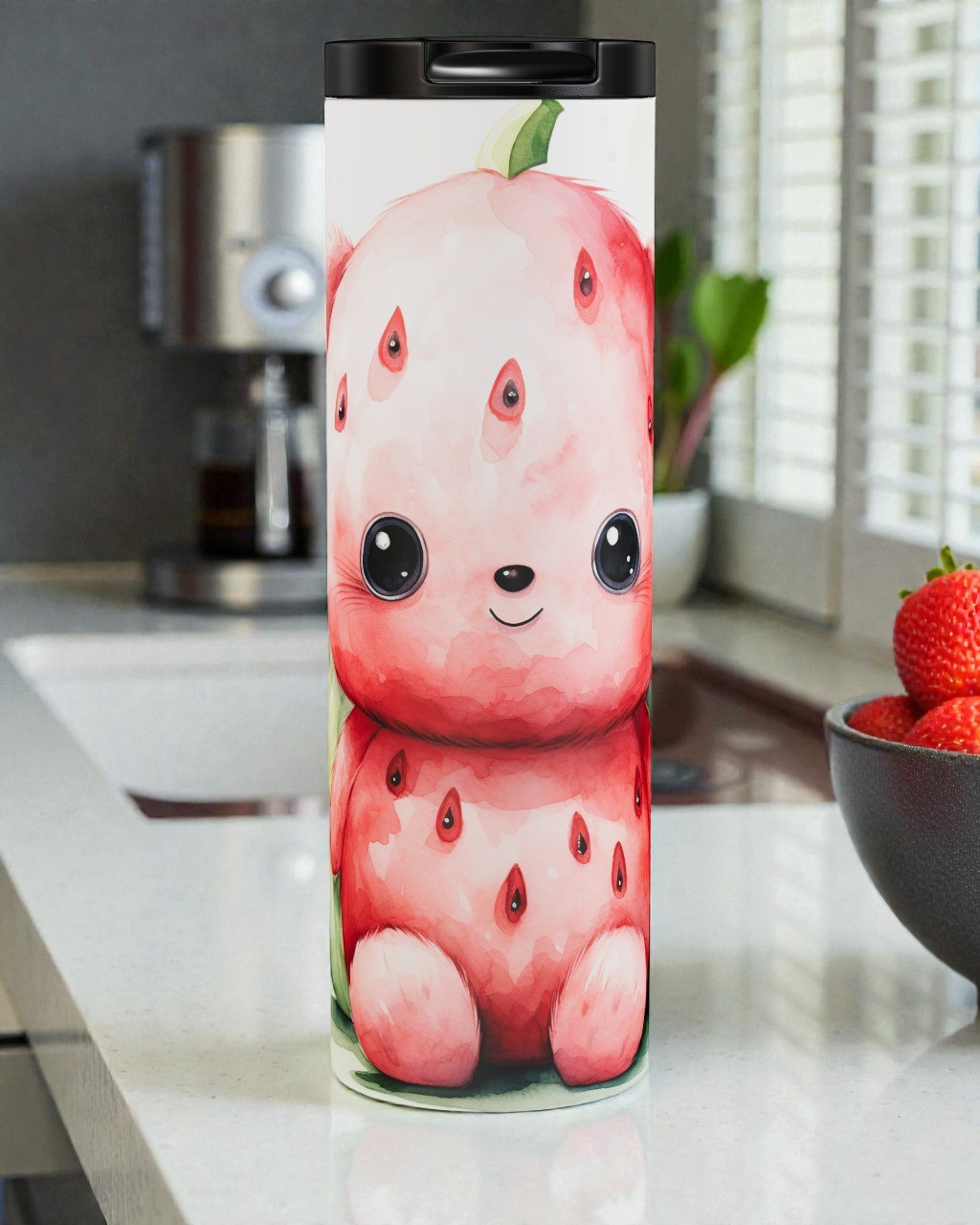 Fruit Monster - Standing Strawberry Tumbler