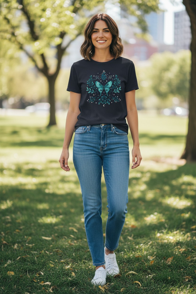 Mystical Butterfly Ladies T-shirt