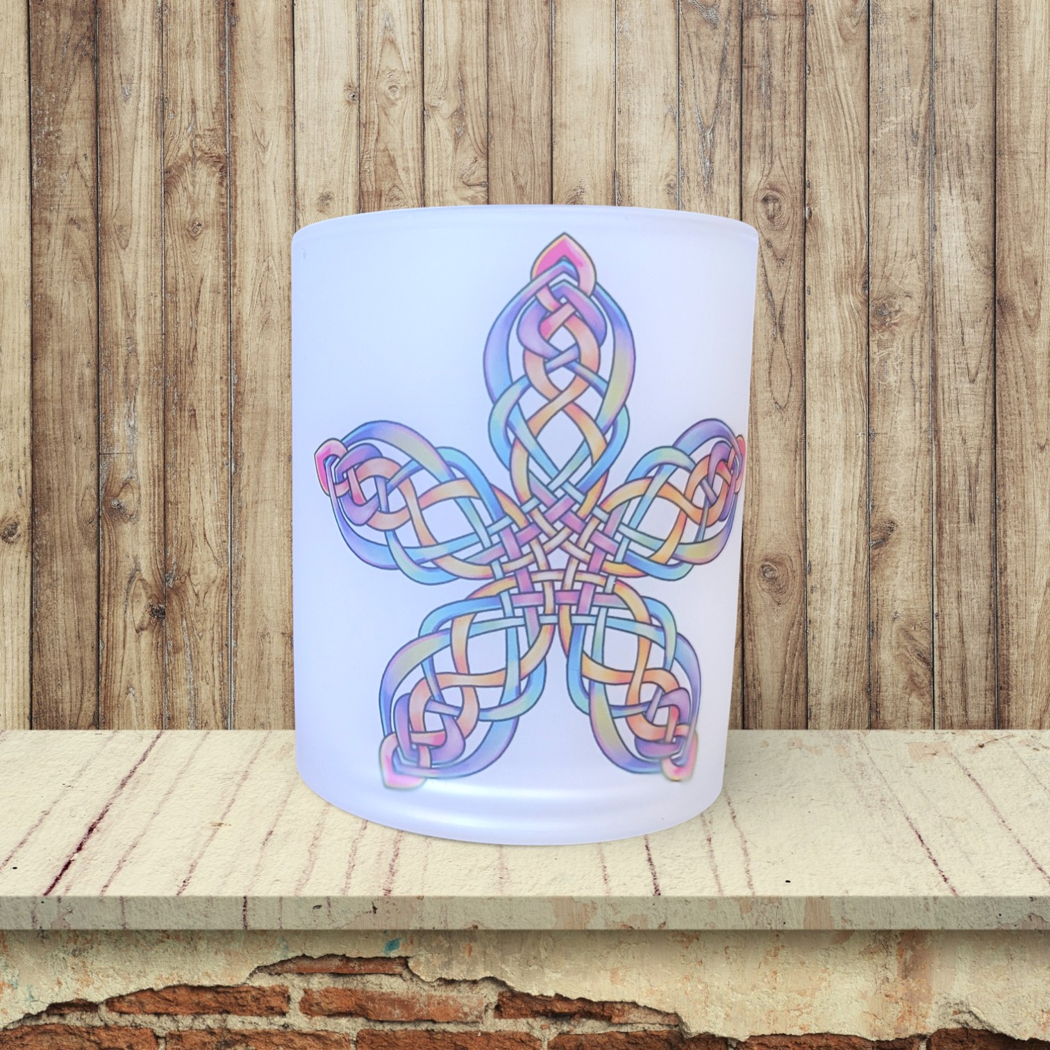 Celtic Knot Five Star Flower - Candle Light Holder