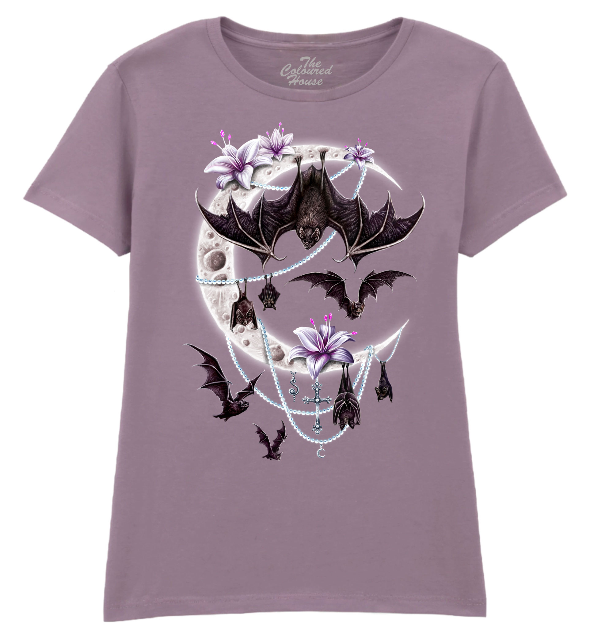 Bats Moon Ladies T-shirt
