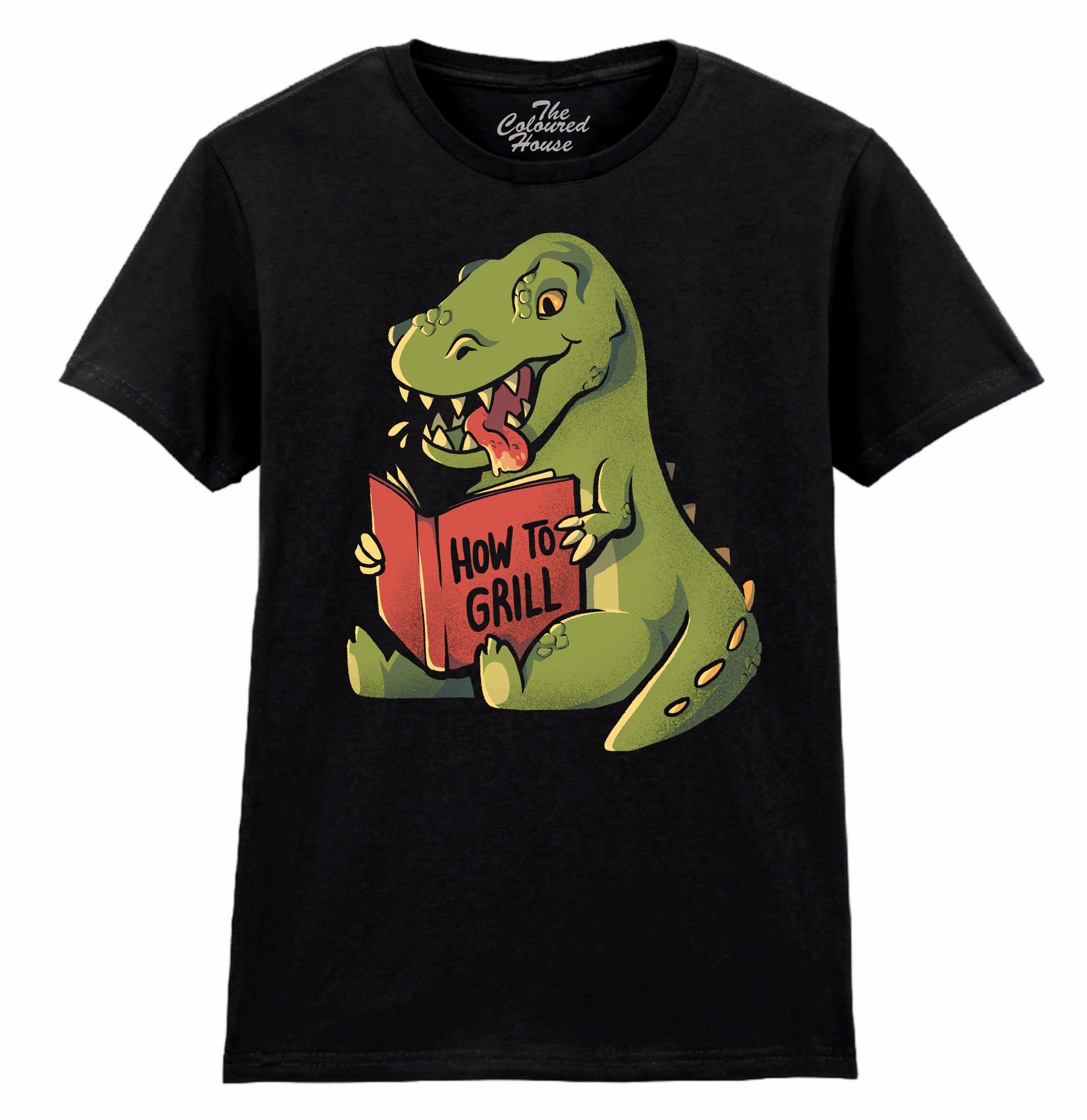 How To Grill - Dinosaur Ladies T-shirt