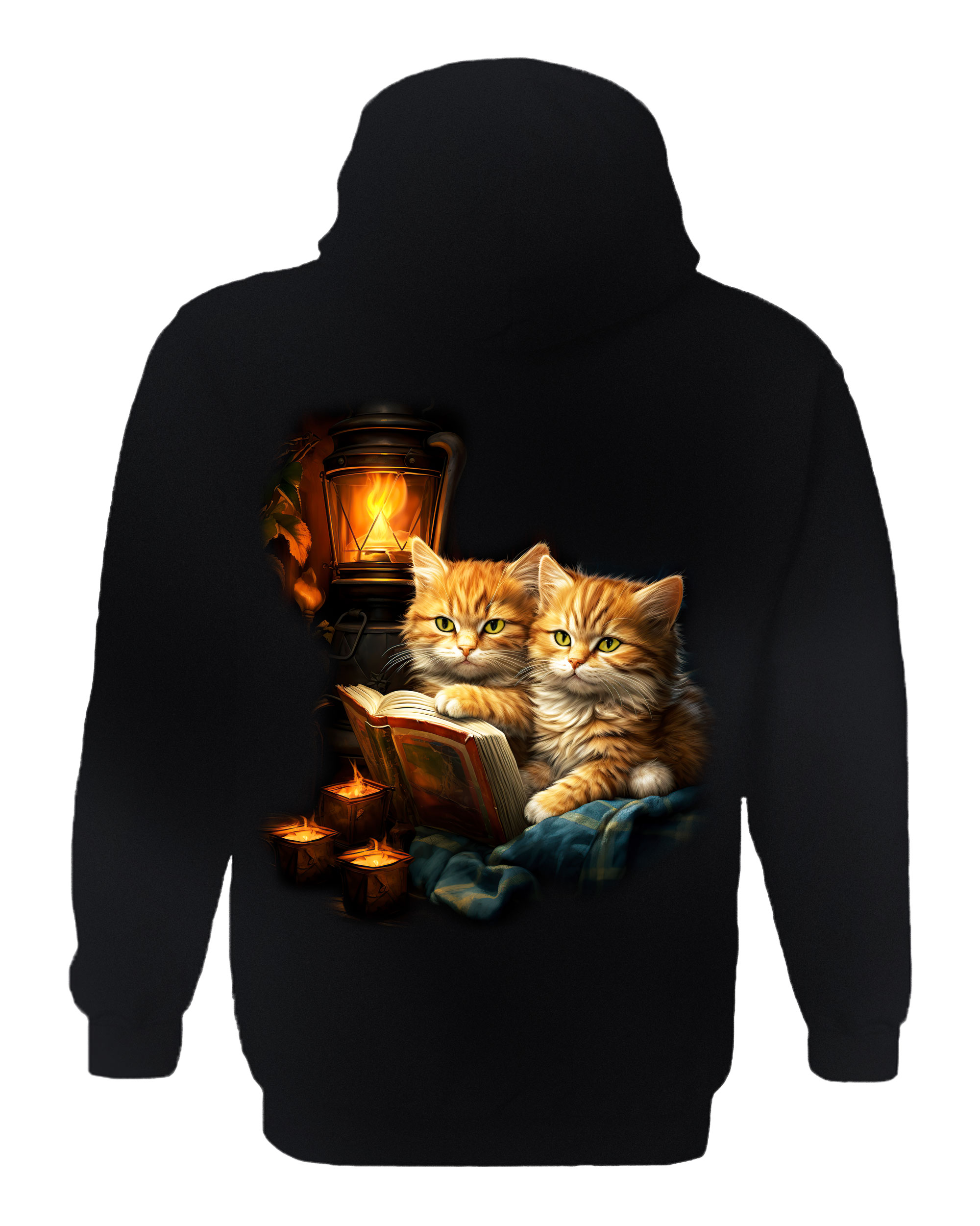 Red Kittens By Candlelight Hoodie