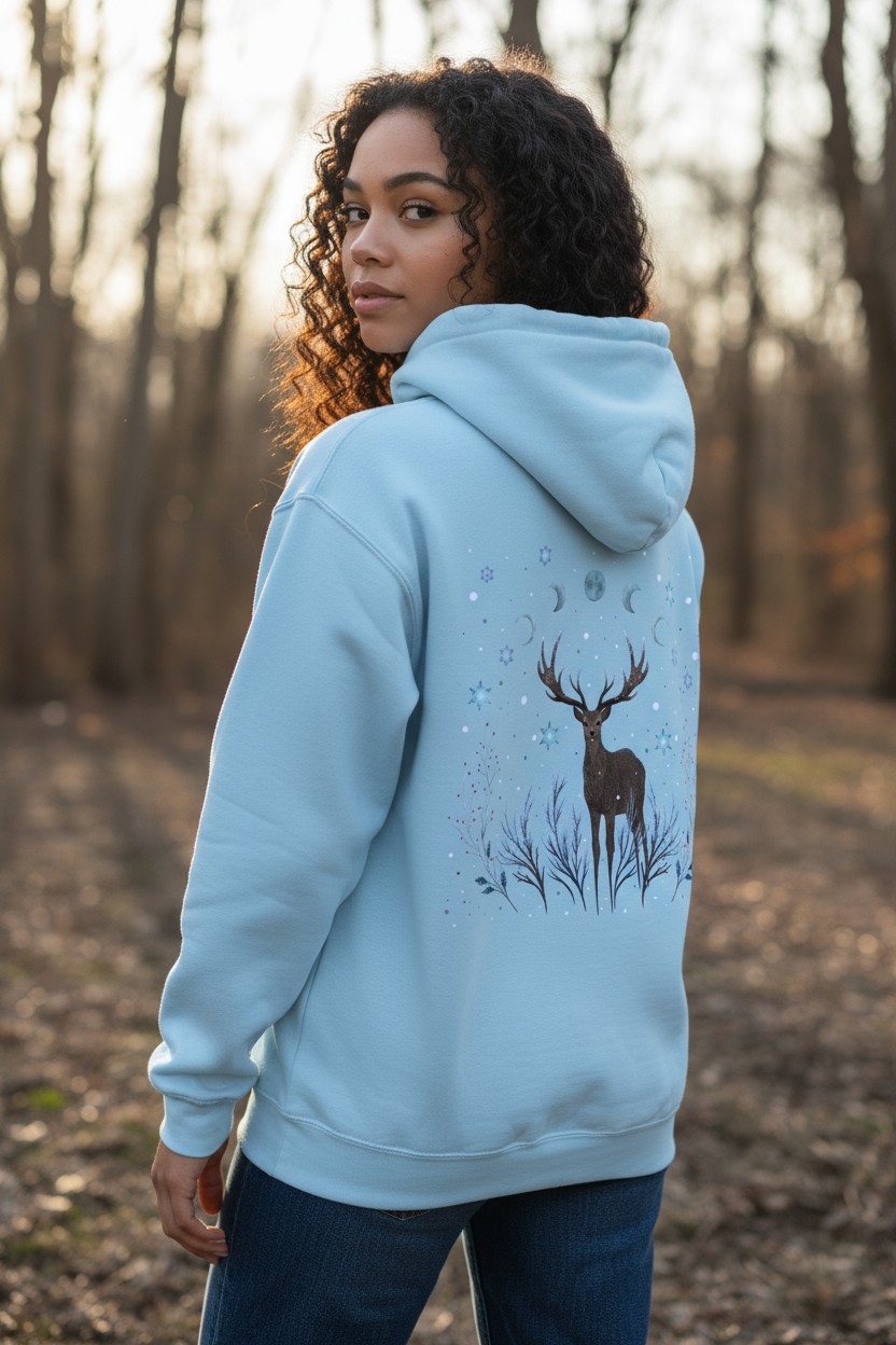 A Deer In Winter Hoodie