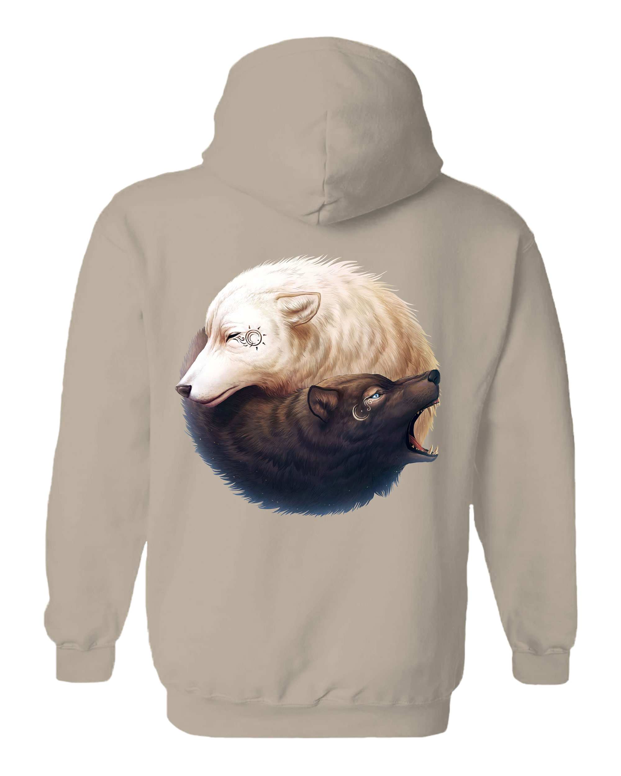 Yin And Yang Wolves Hoodie