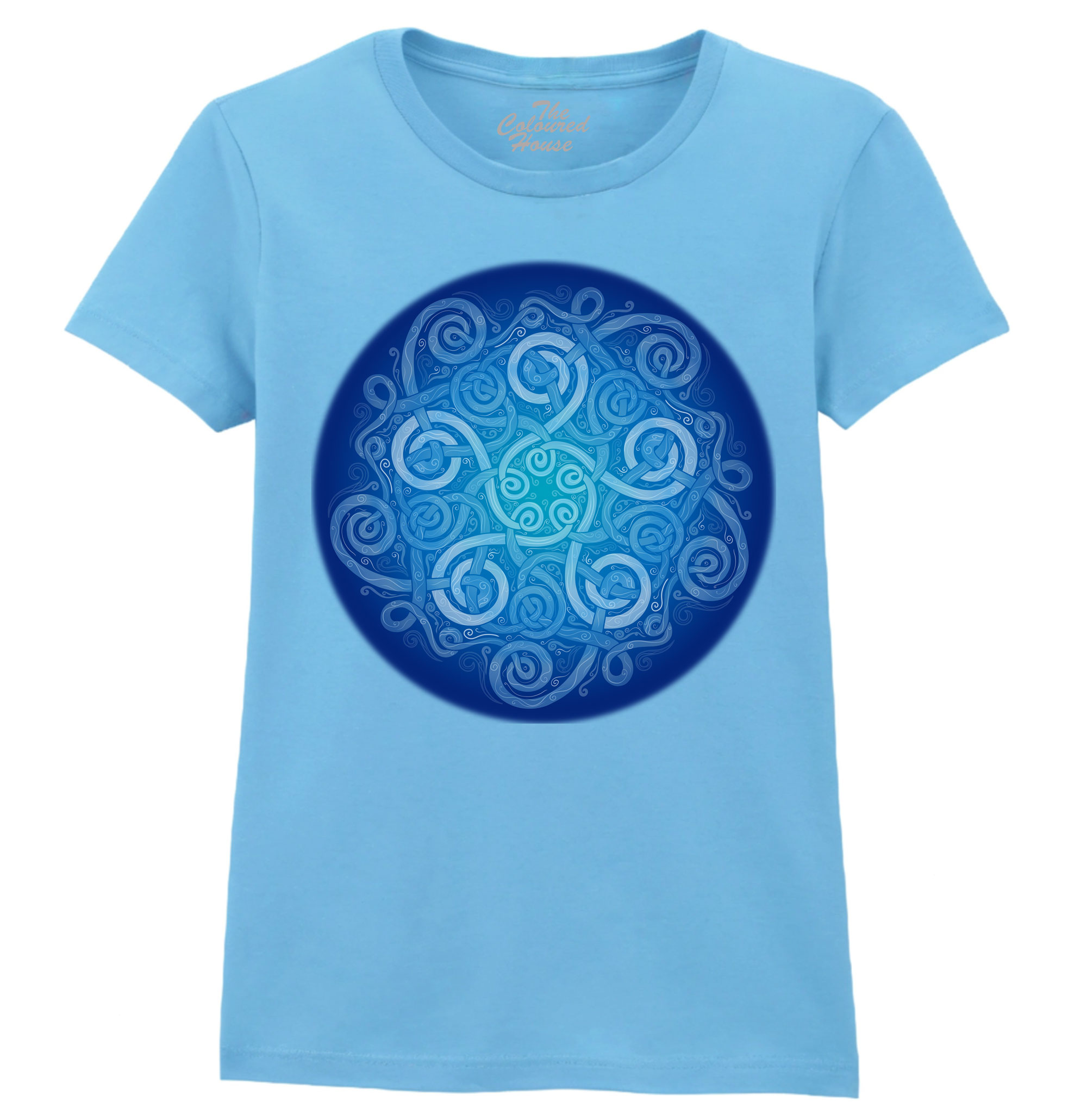 Celtic Knot Blue Ladies T-shirt