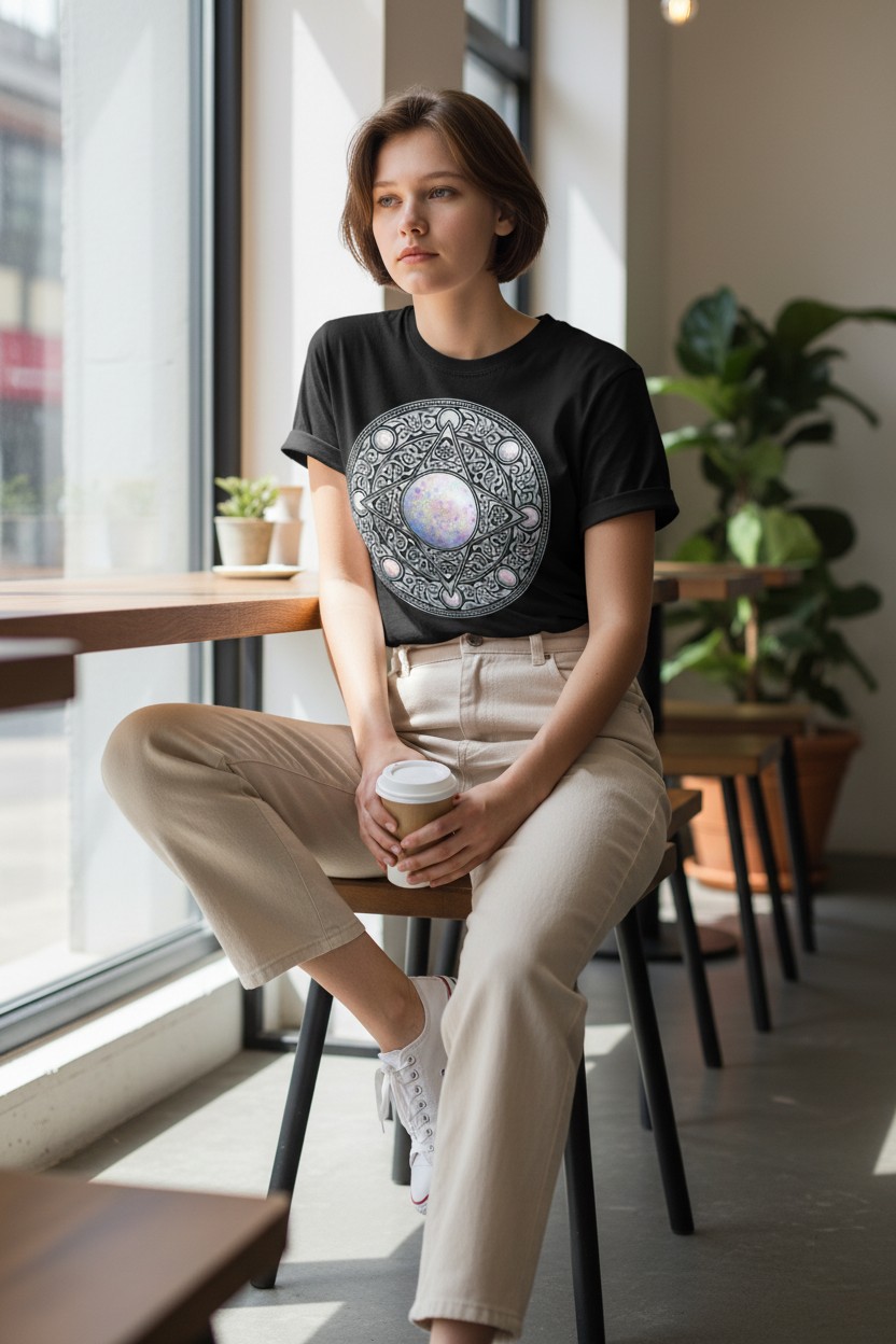 Silver Shield Opal Ladies T-shirt