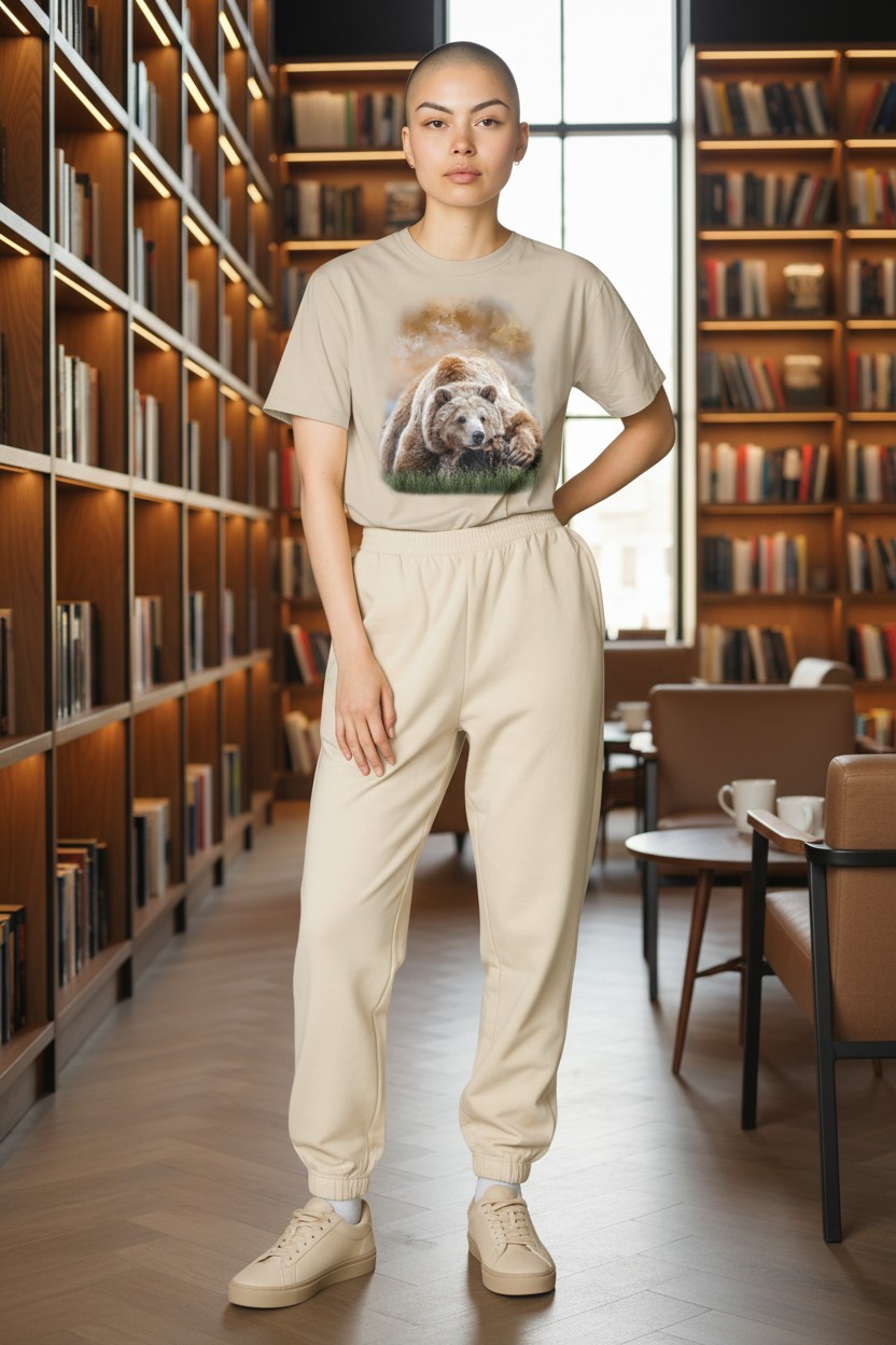 Bearly Awake Ladies T-shirt