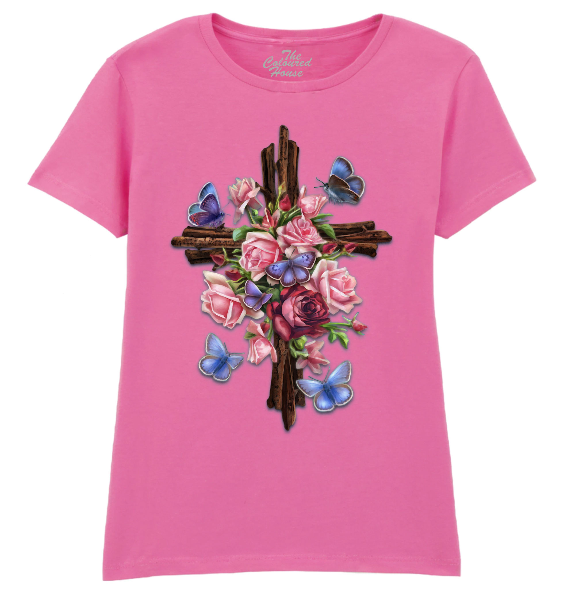 Flower Cross Ladies T-shirt