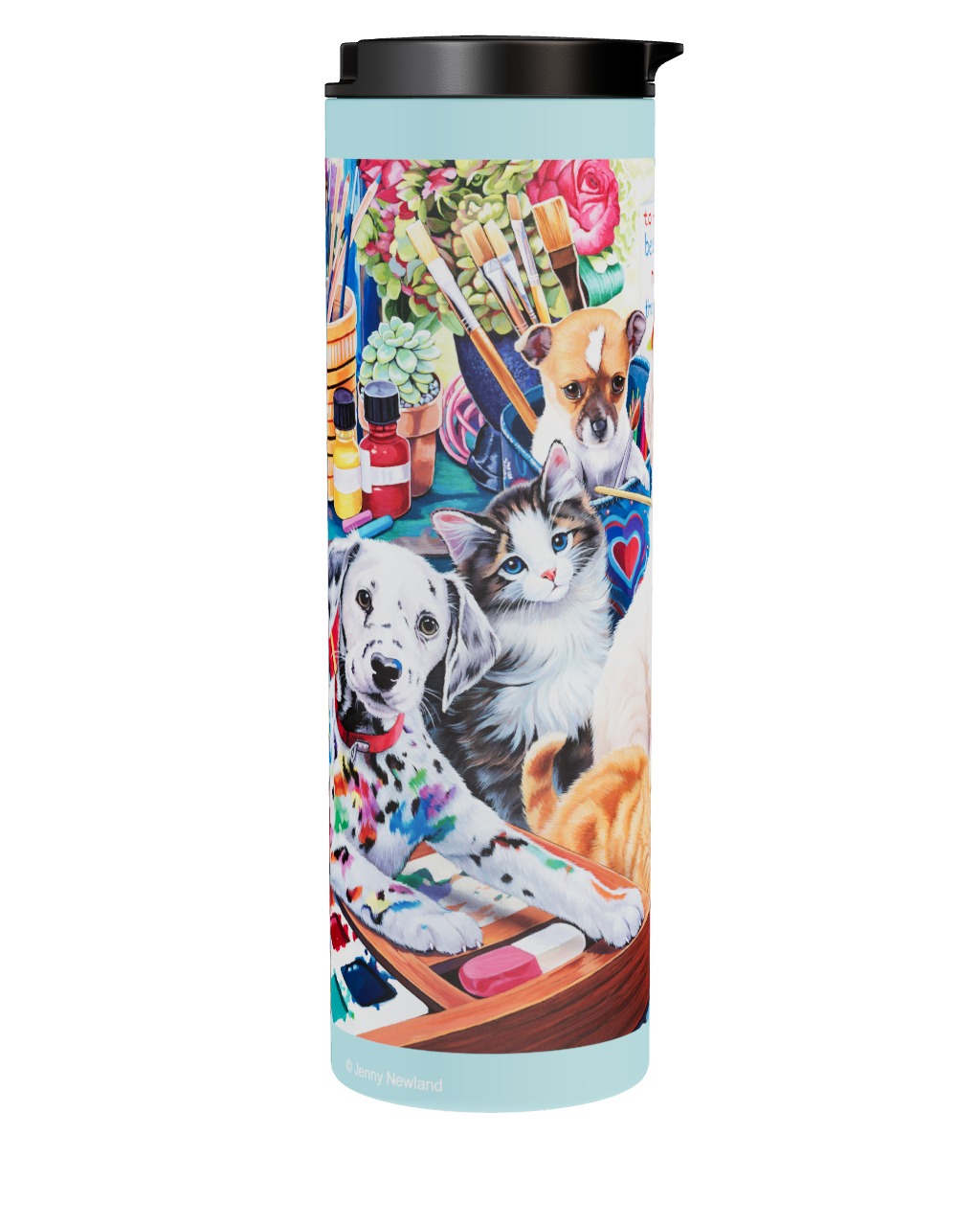 Puppies And Kittens In The Art Studio - Tumbler