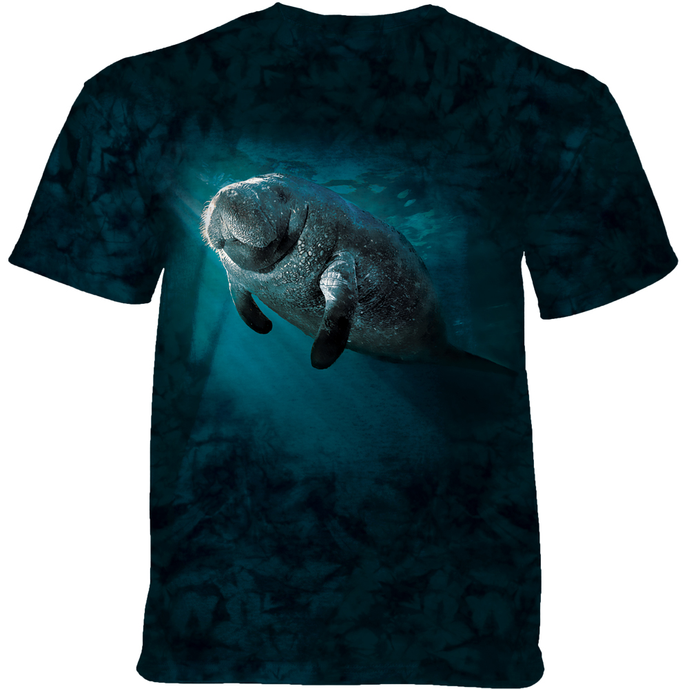 Peaceful Manatee Dark Green