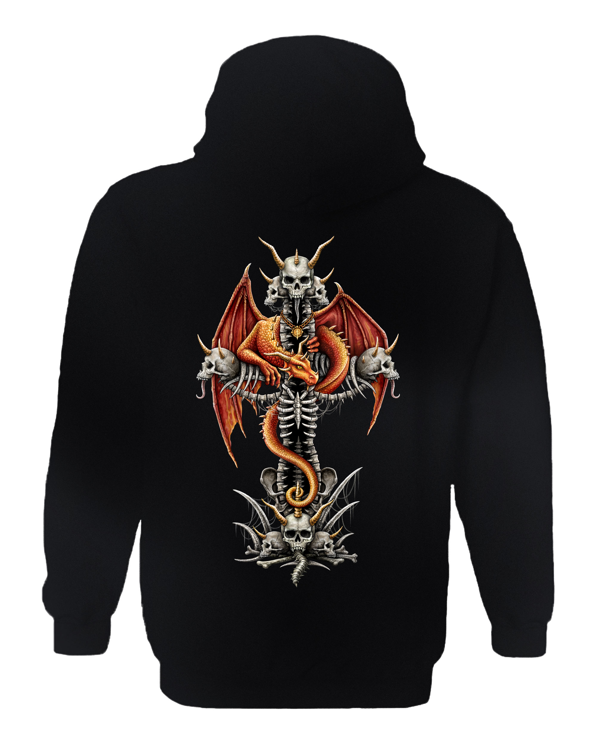 Dragon Skull Cross Hoodie