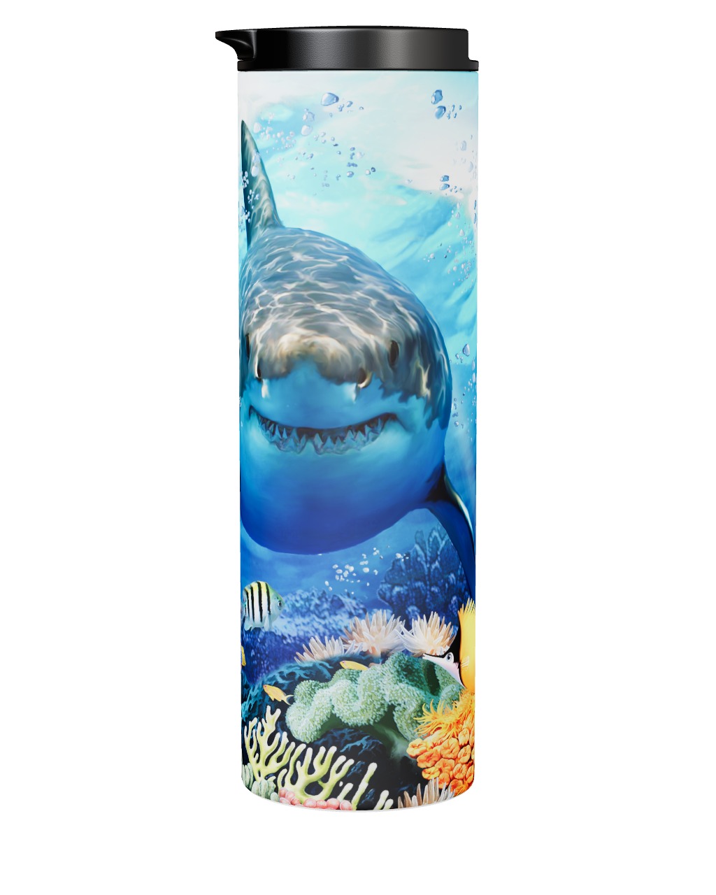 59HR879-2-4 Great White Shark And Sealife Tumbler