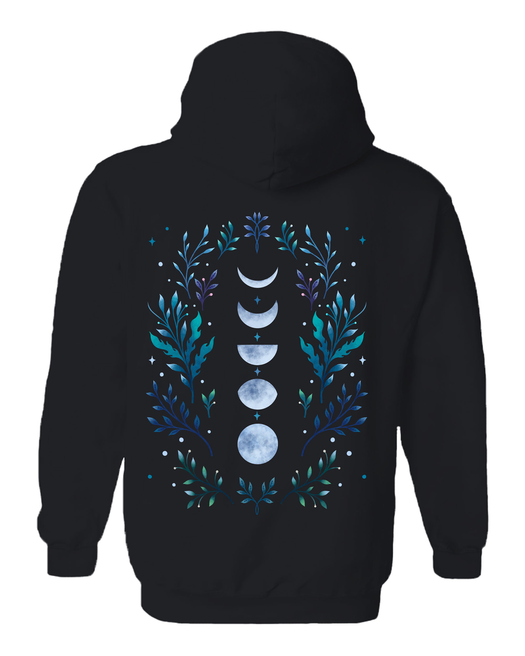Moonlight Garden Blue Hoodie