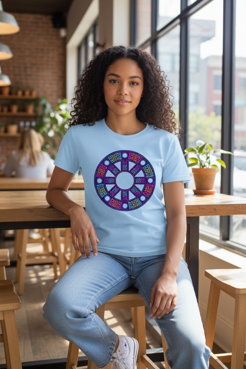 Celtic Wheel Ladies T-shirt