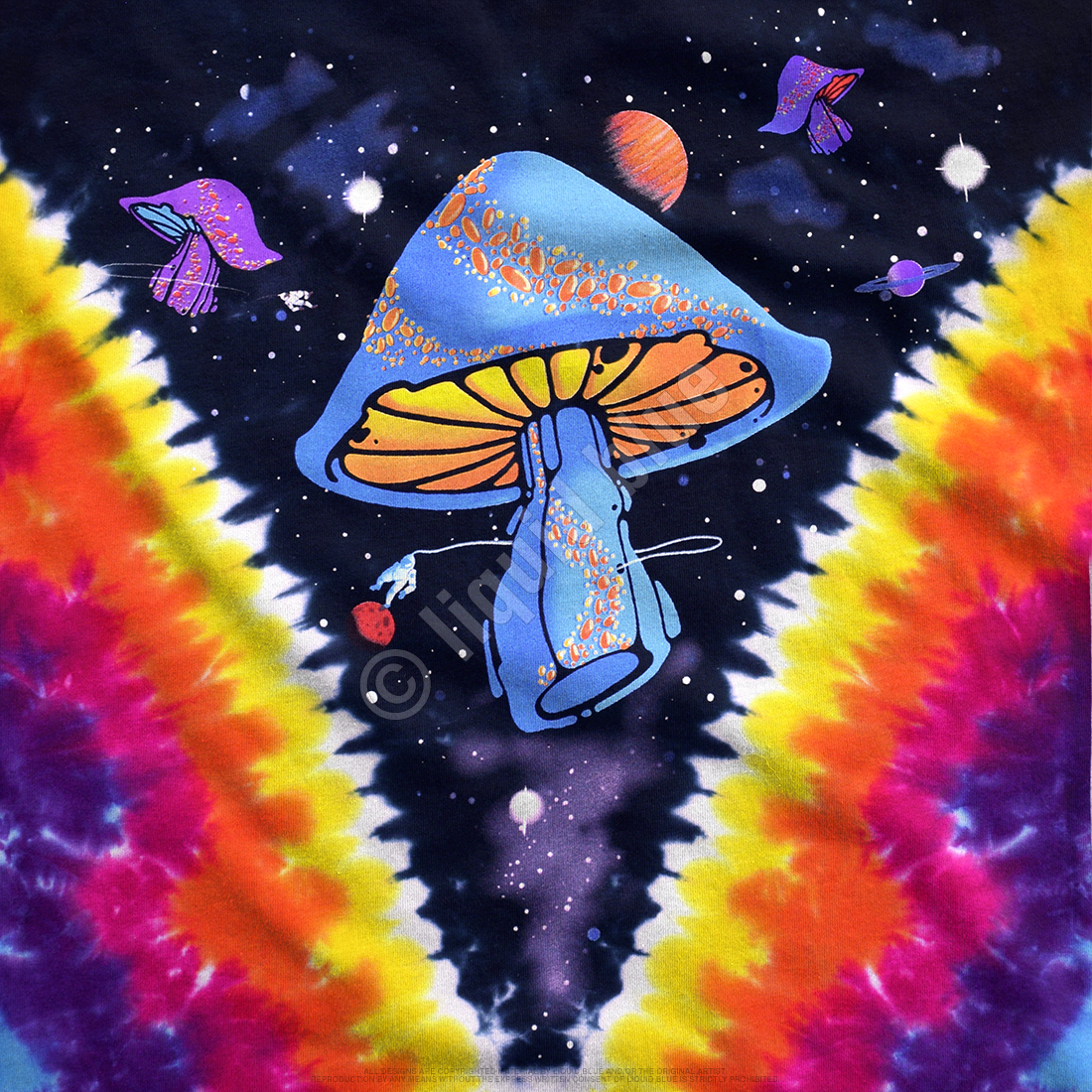 11774f_artwork__58789 Space Shrooms Light Fantasy T-shirt