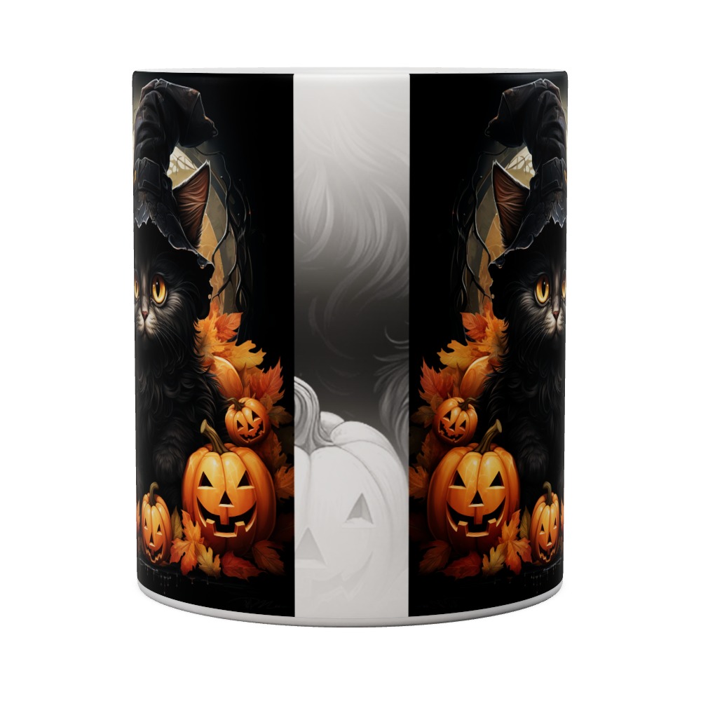 Black Cat Pumpkins Mug