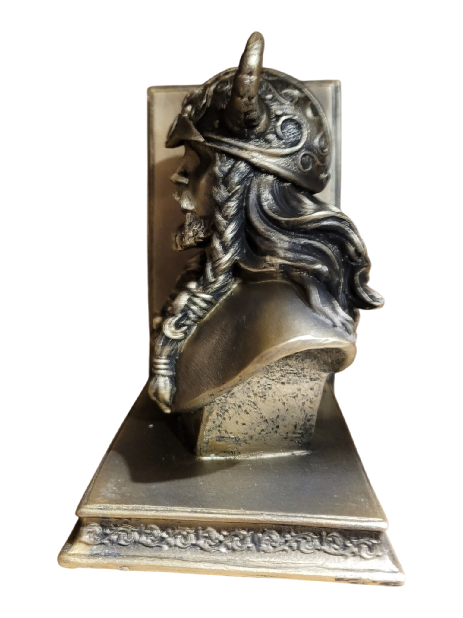 2 Bookends With Viking Busts