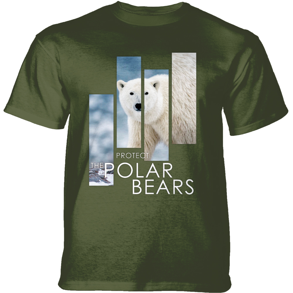 Protect Polar Bear Split Portrait Green