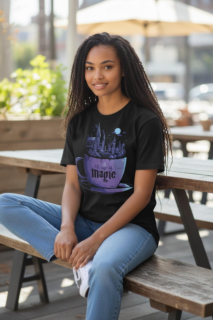 A Cup Of Magic Ladies T-shirt