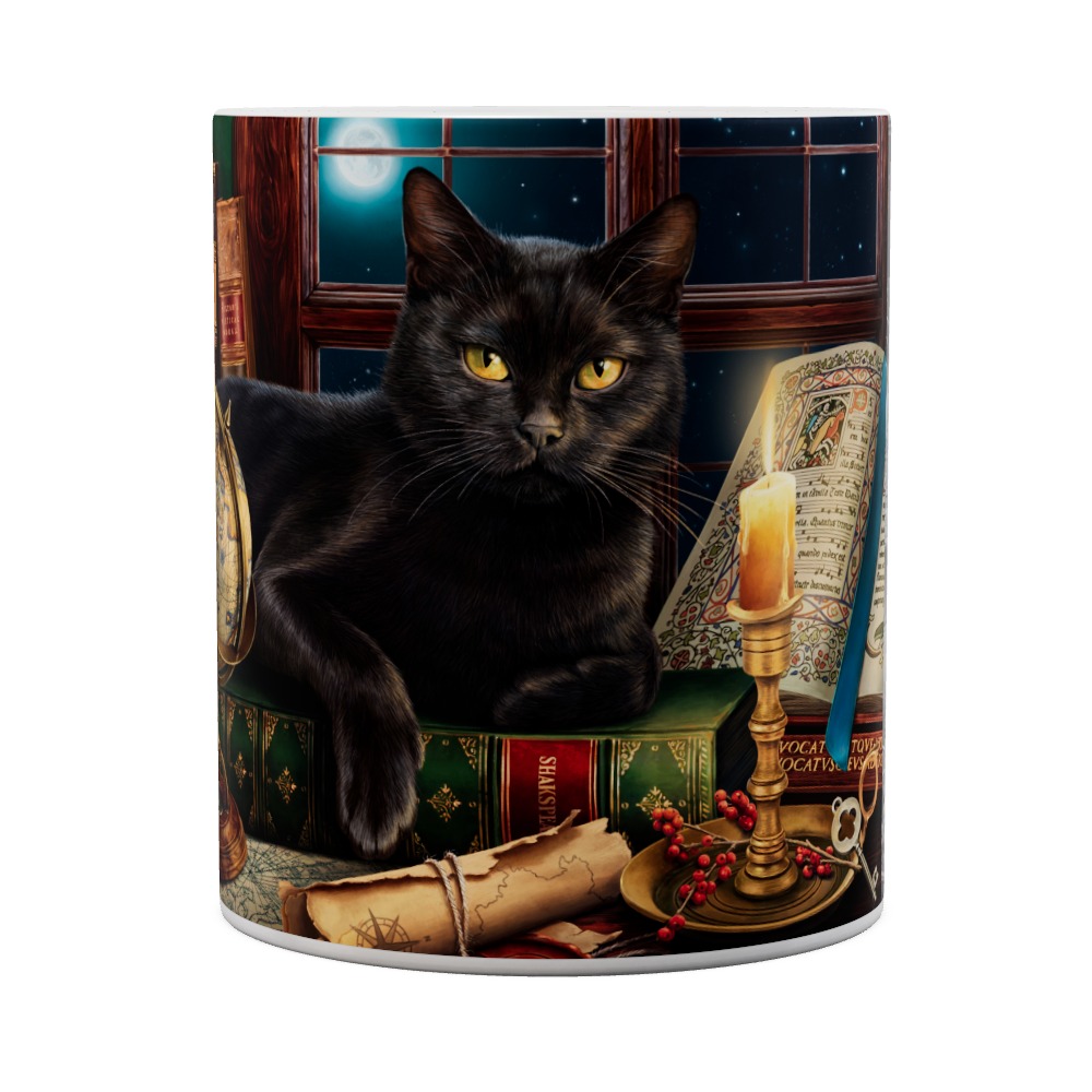 Black Cat By Candlelight Mug