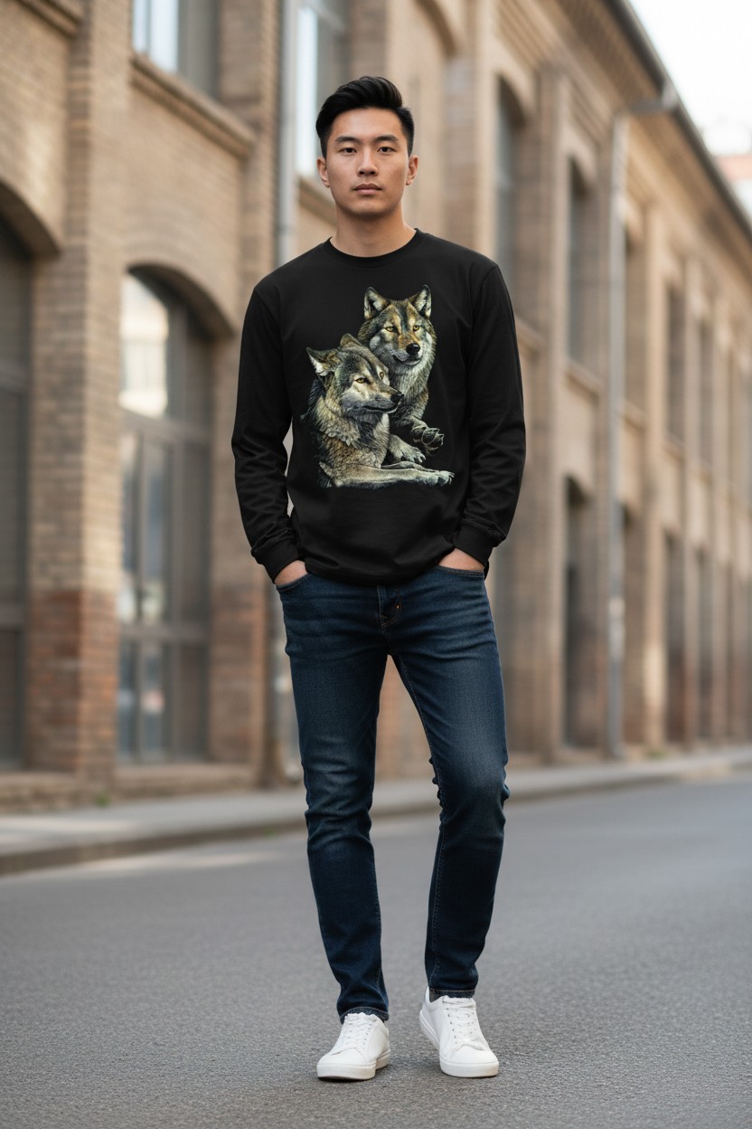 Couple Wolves Longsleeve