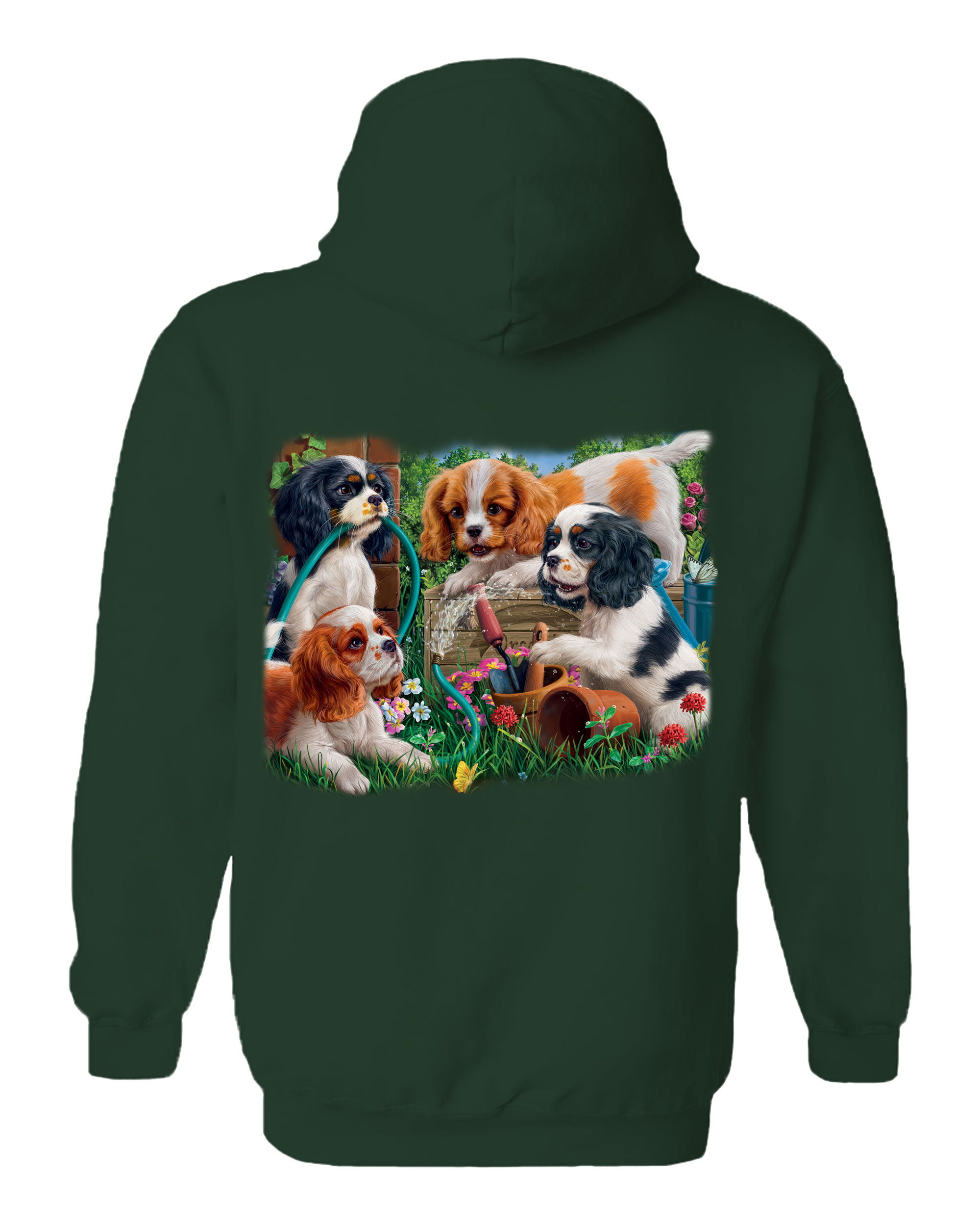 Puppies In The Garden Hoodie