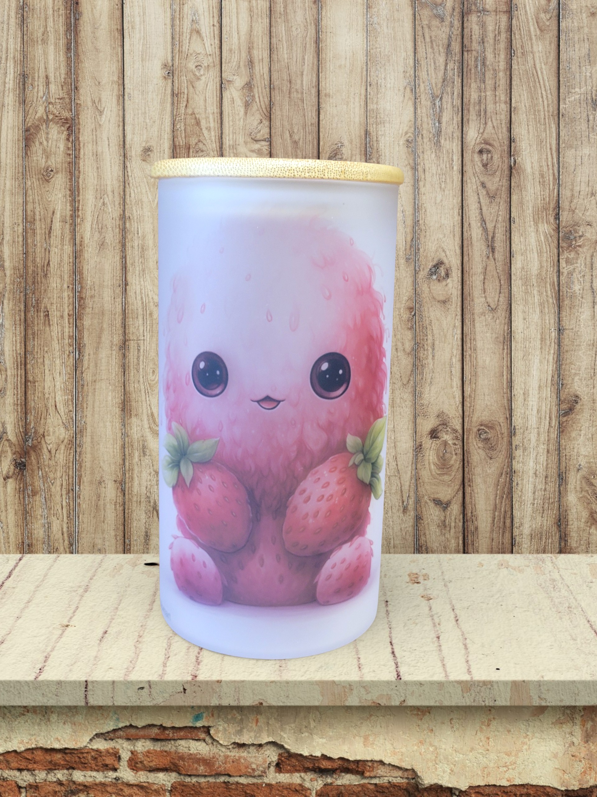 Sitting Strawberry - Storage Jar 25Oz