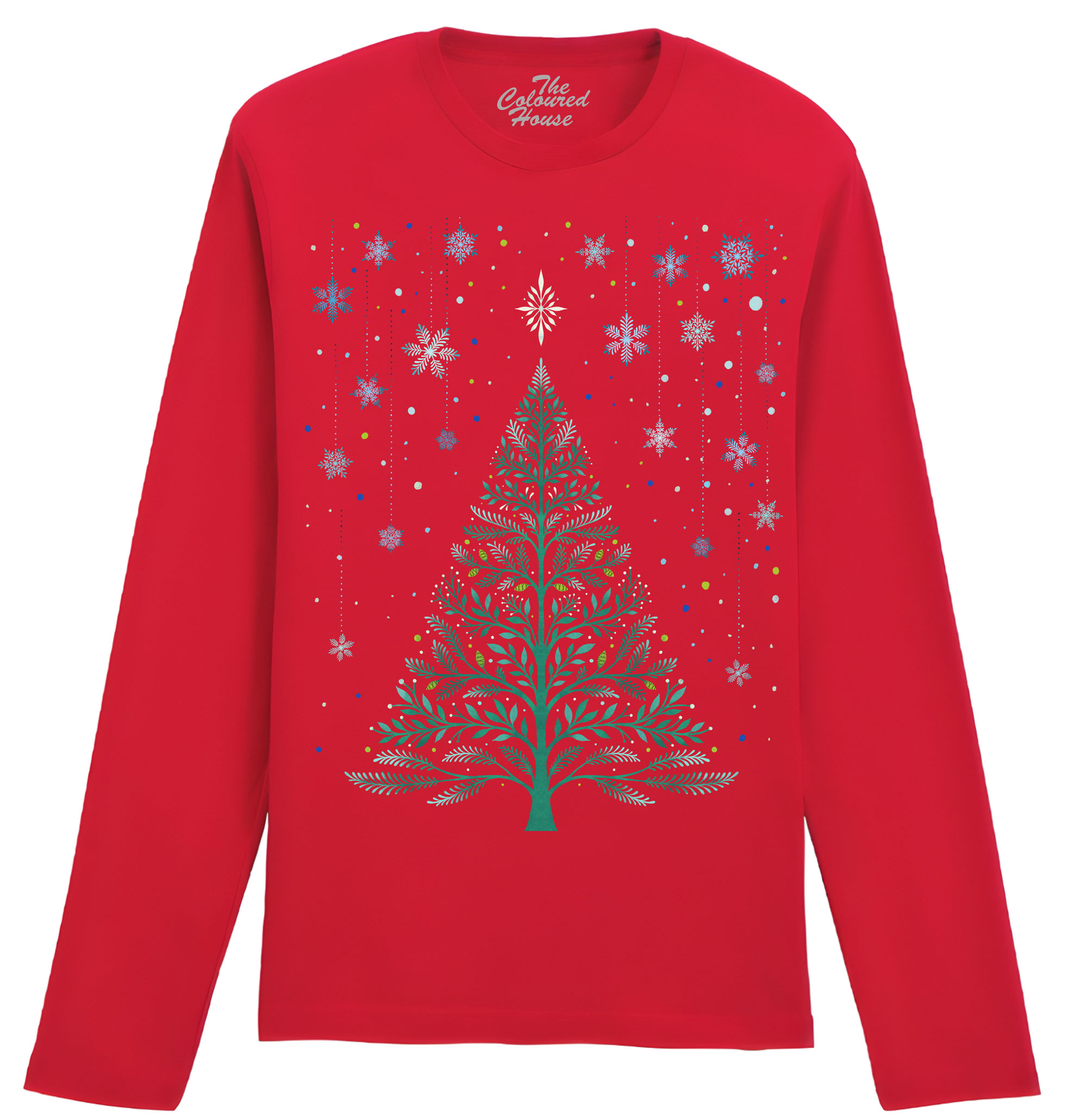 Christmas Night Snowy Tree Longsleeve