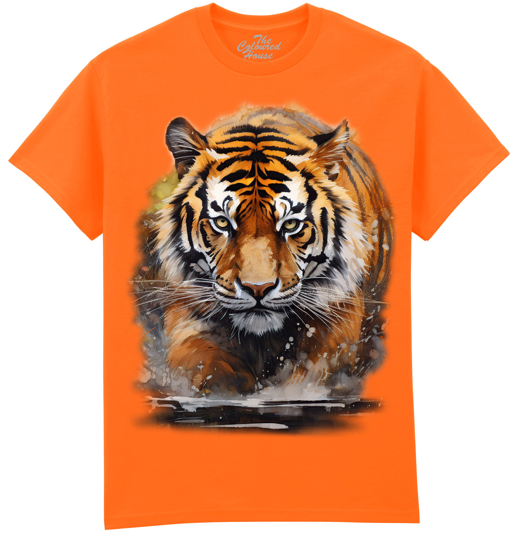 Watercolor Running Tiger