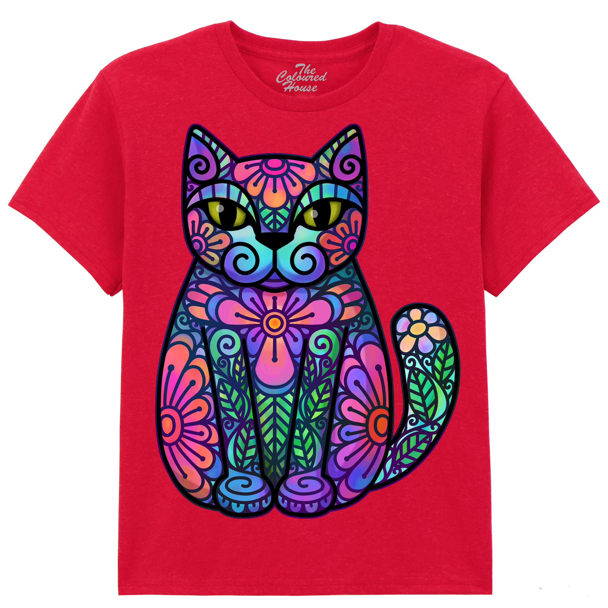 Flowers And Leaves Cat KIDS