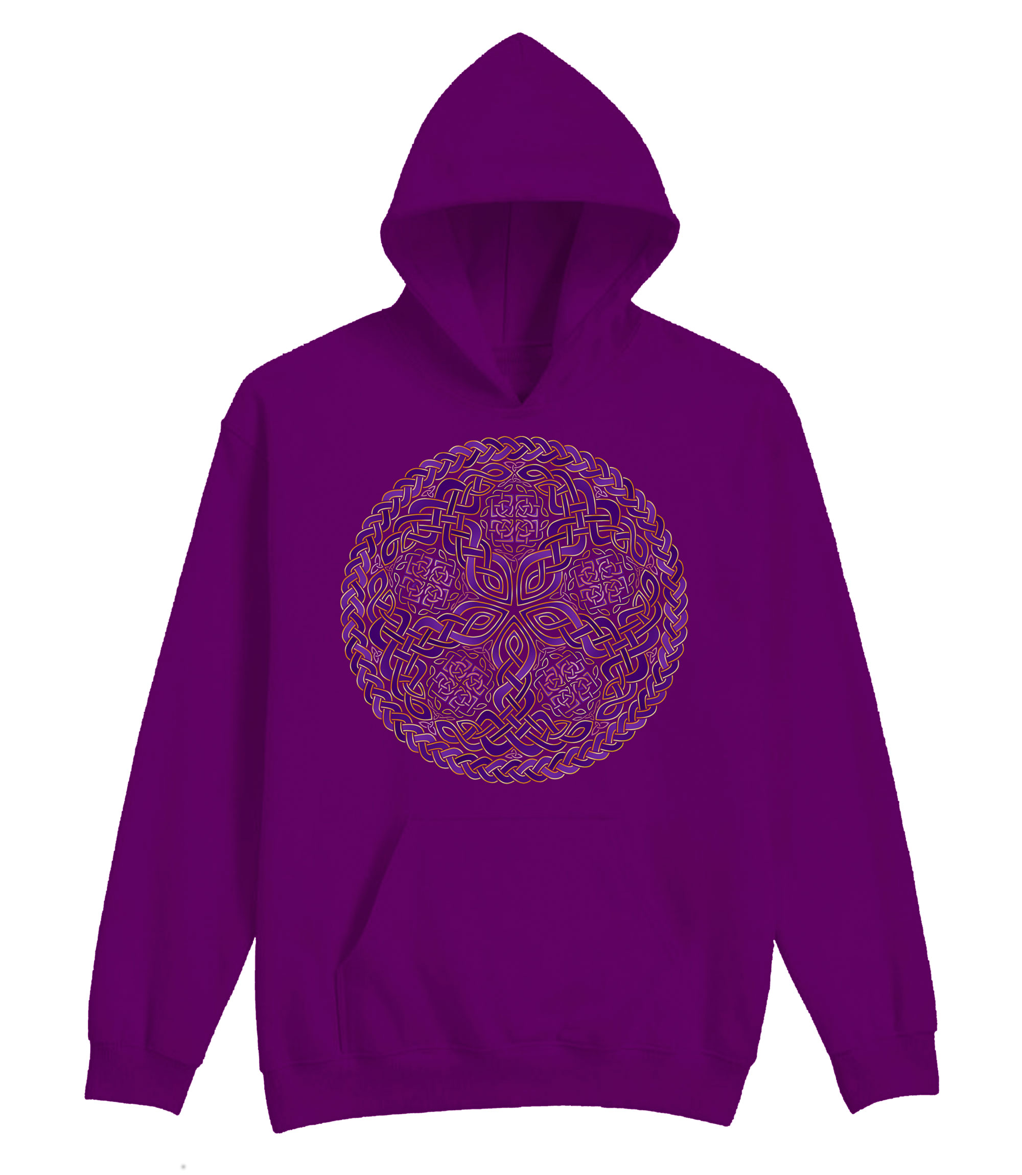 Purple And Gold Knot Hoodie