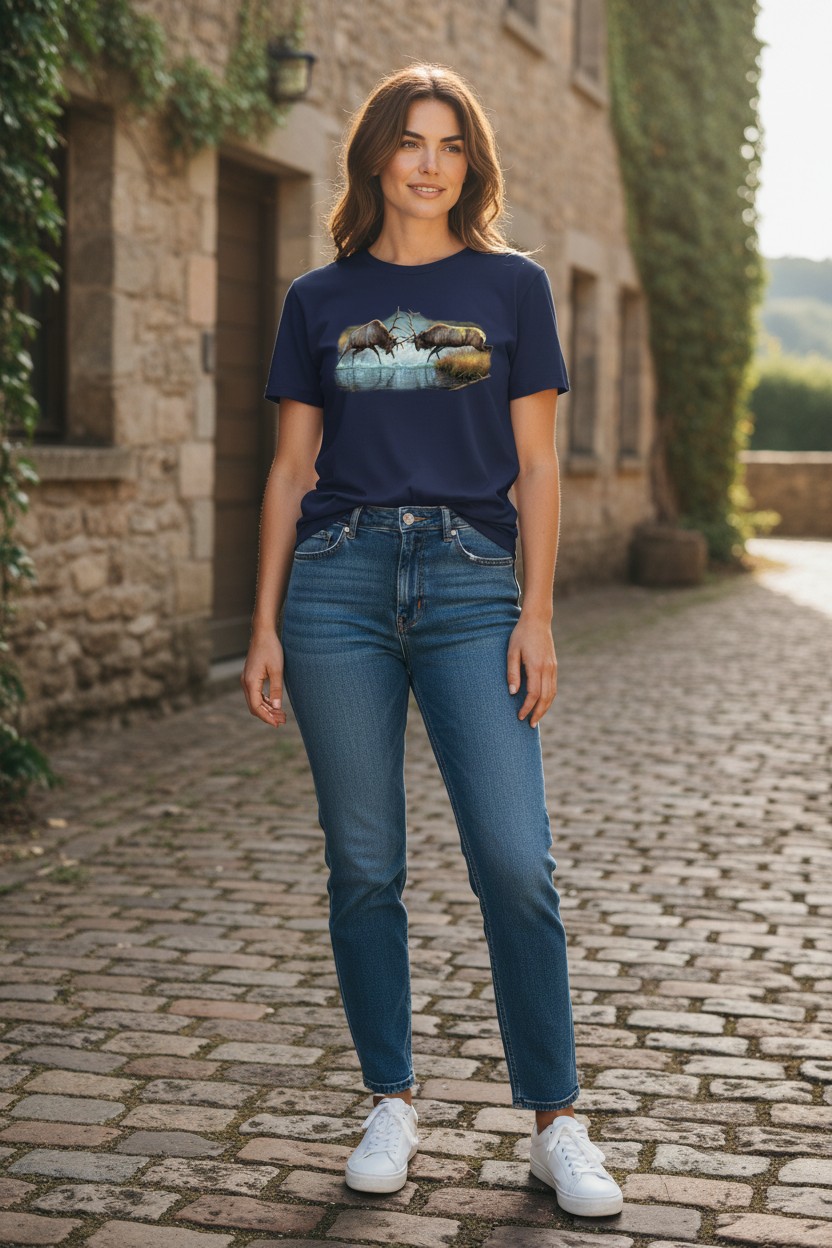 The Battle - Elk Ladies T-shirt