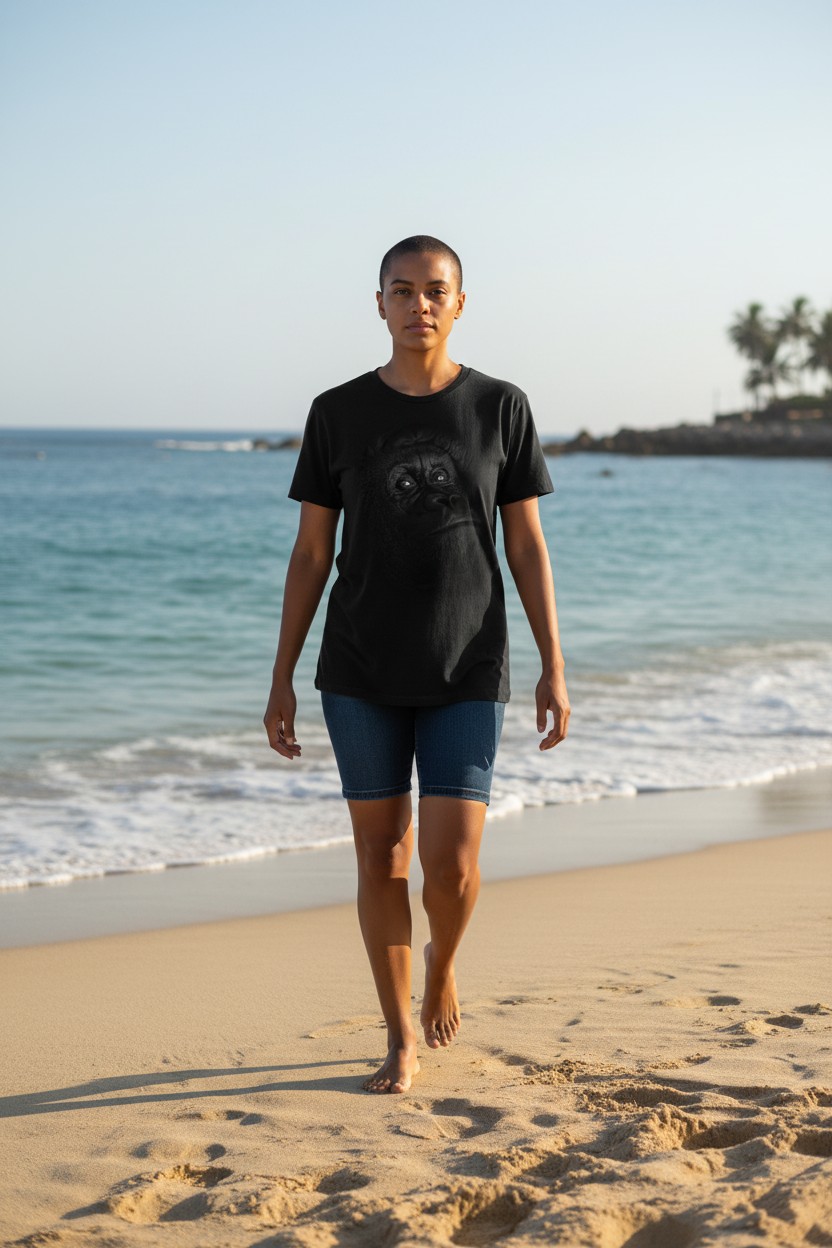 Peaceful Giant - Gorilla Ladies T-shirt