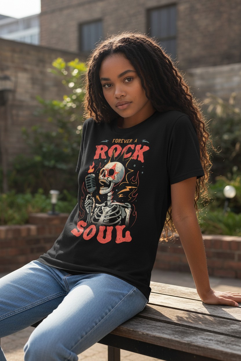 Forever A Rock Soul Ladies T-shirt