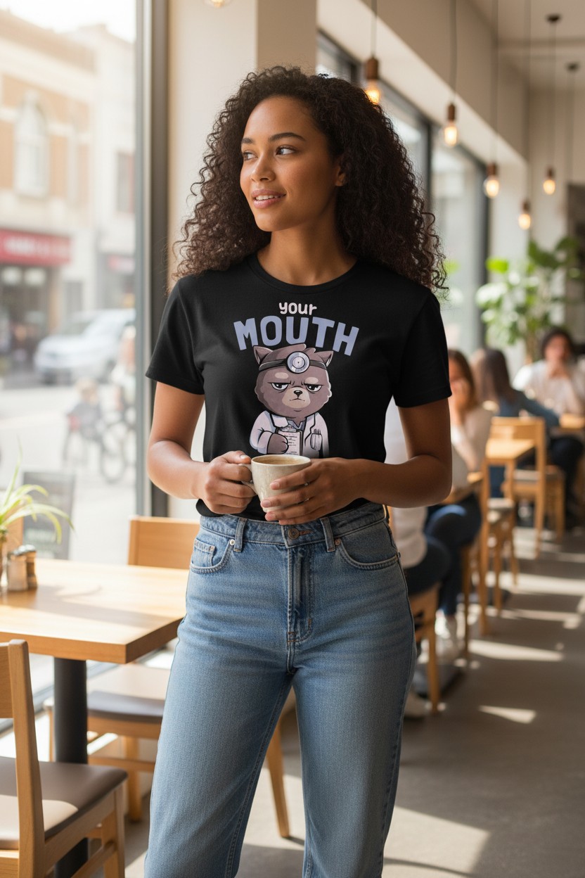 Your Mouth Might Be The Problem Ladies T-shirt