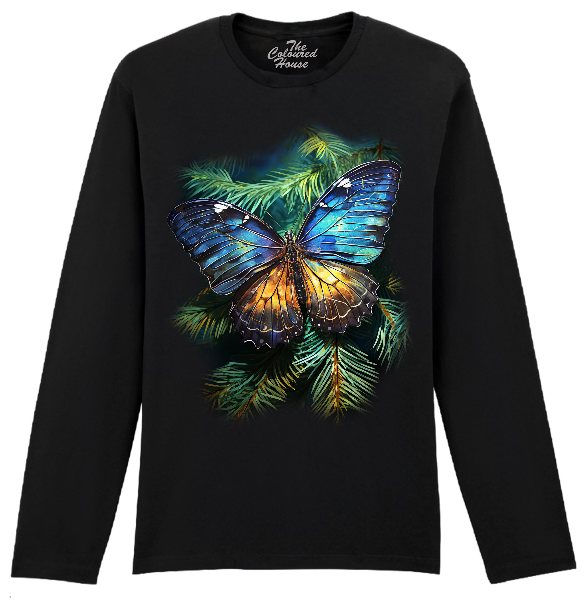 Blue Gold Butterfly Longsleeve