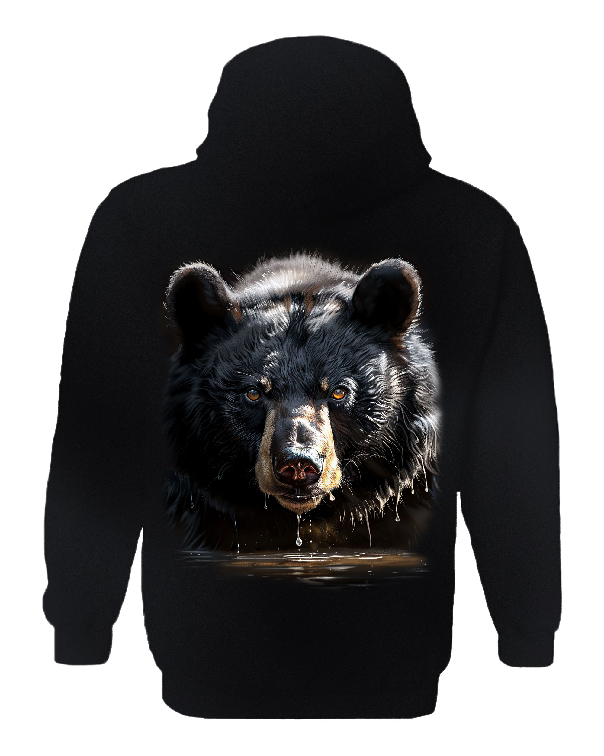 Black Bear In Water Hoodie