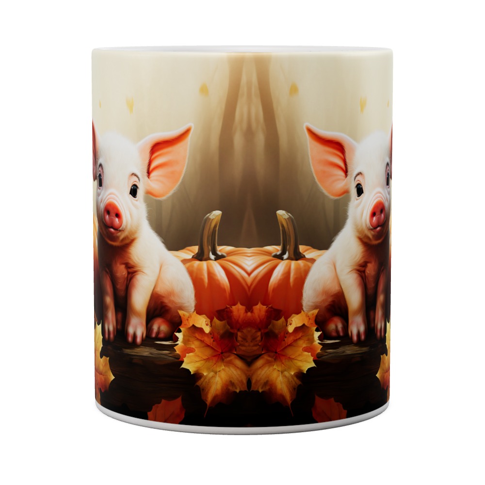 Autumn Piglet Mug