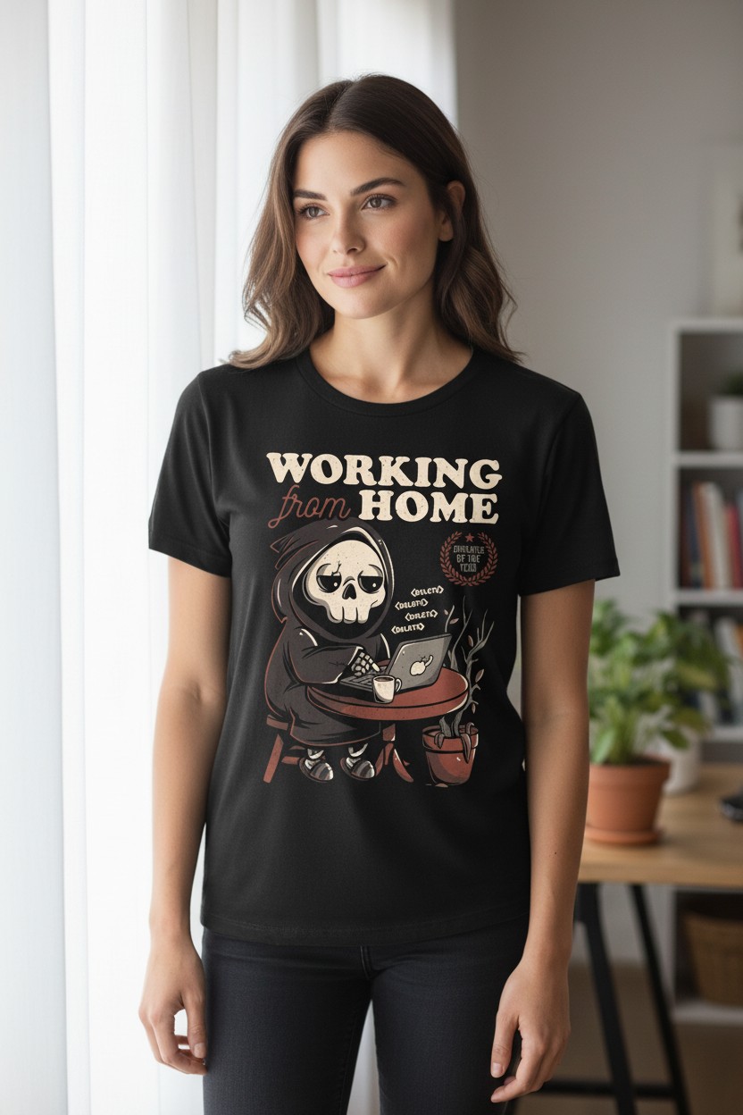 Working From Home Ladies T-shirt